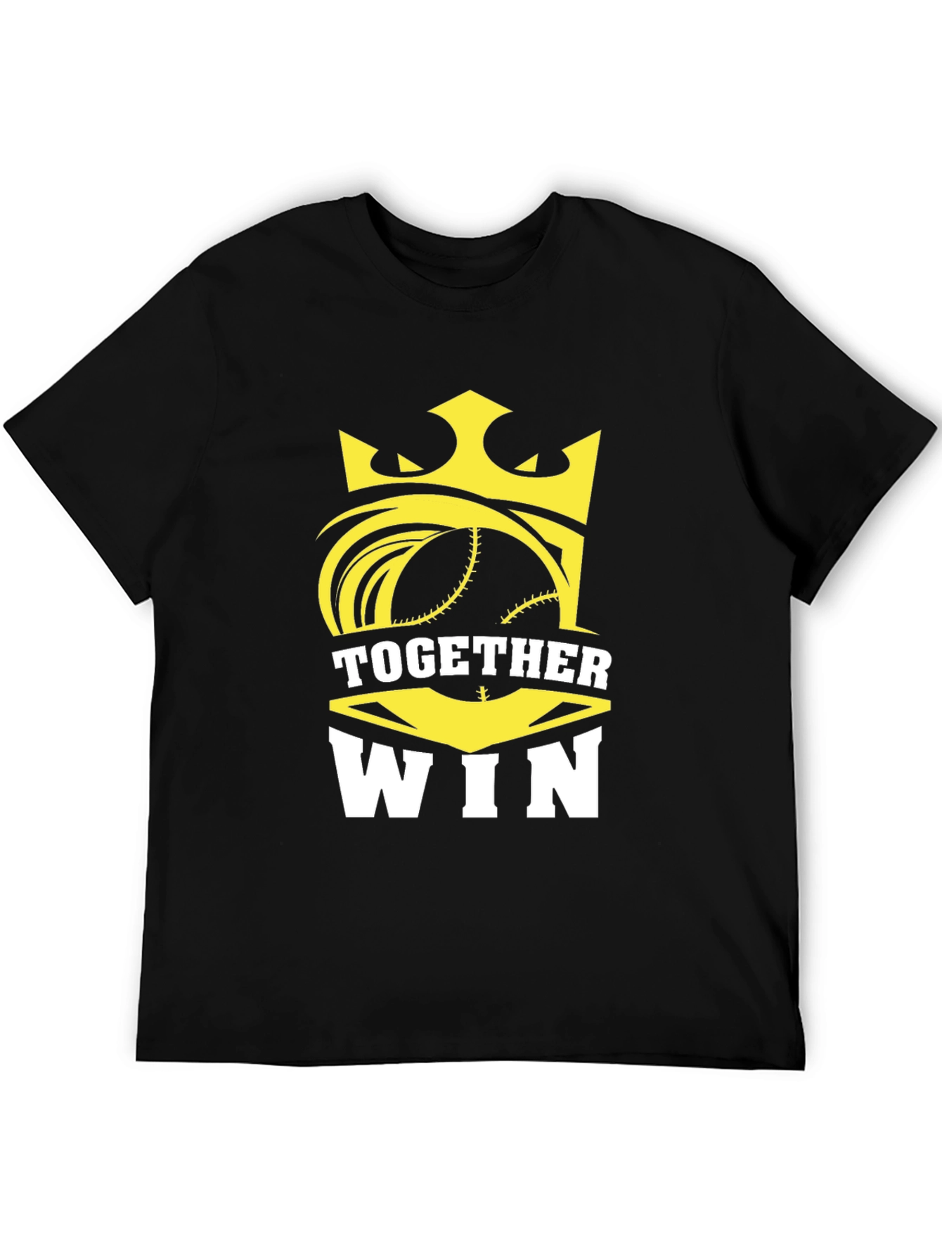 Together Win Graphic Tee - Baseball Crown Design