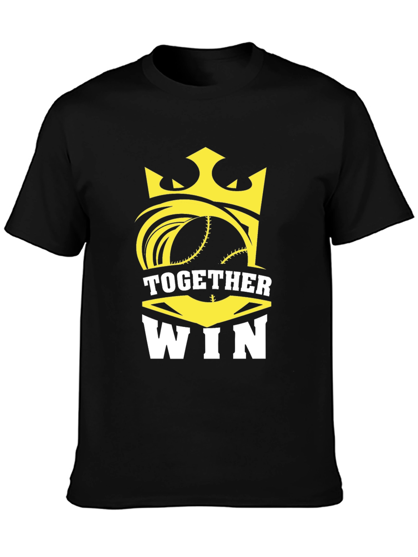 Together Win Graphic Tee - Baseball Crown Design