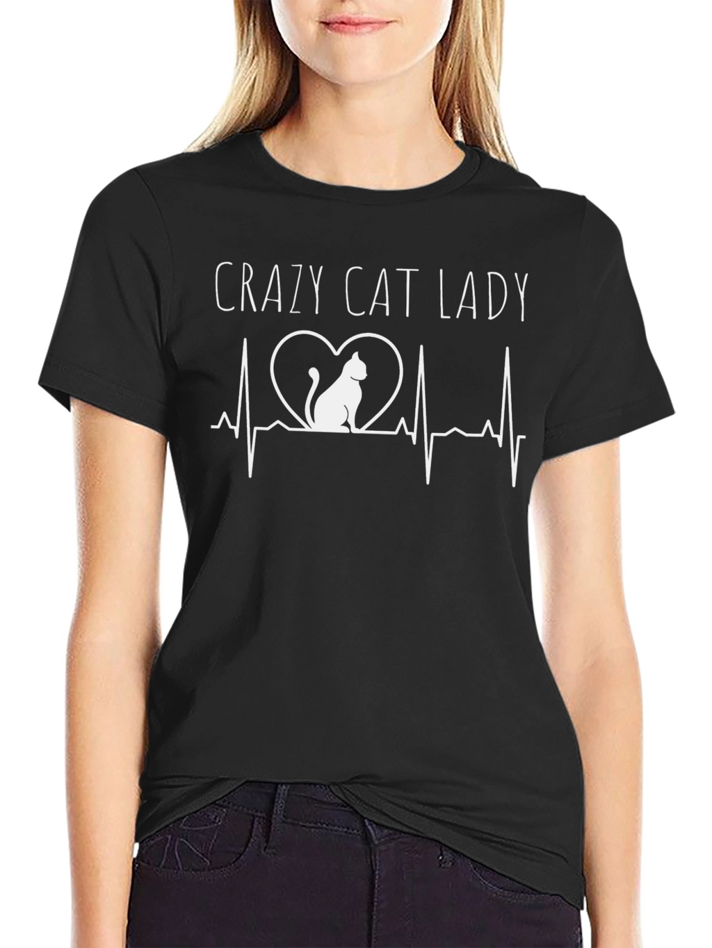 Crazy Cat Lady Heartbeat T-Shirt
