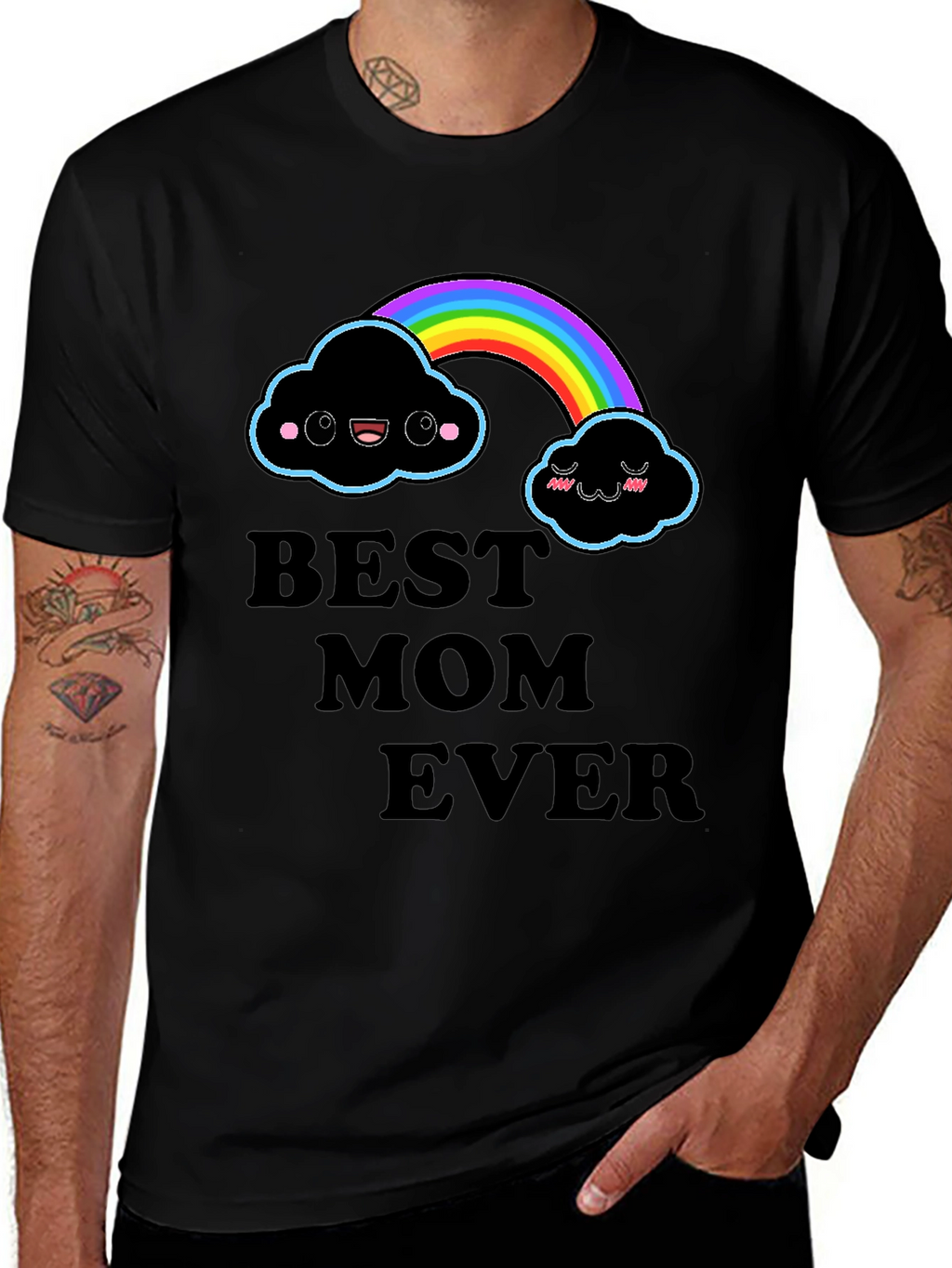 Best Mom Ever Rainbow Cloud T-Shirt
