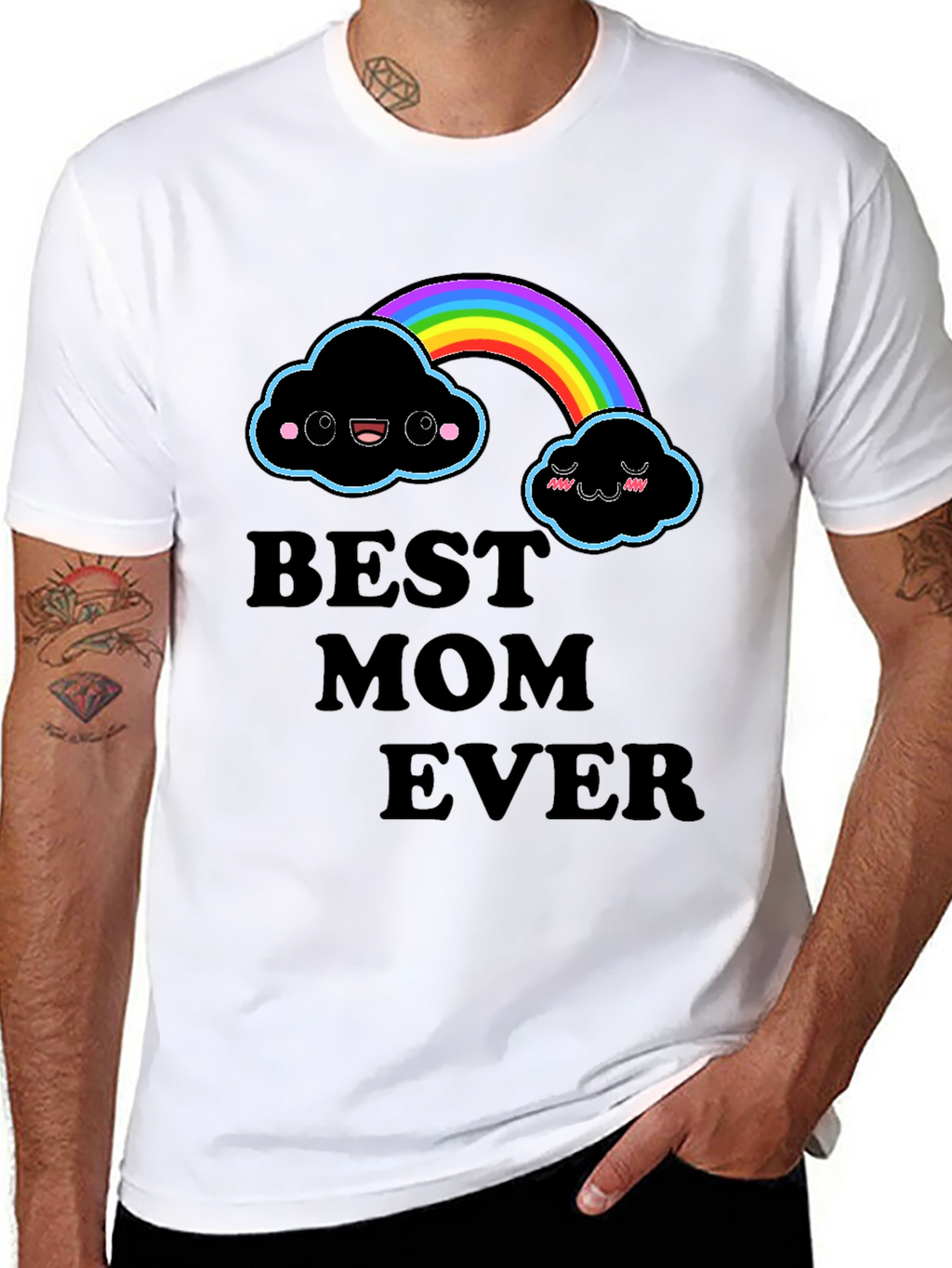 Best Mom Ever Rainbow Cloud T-Shirt