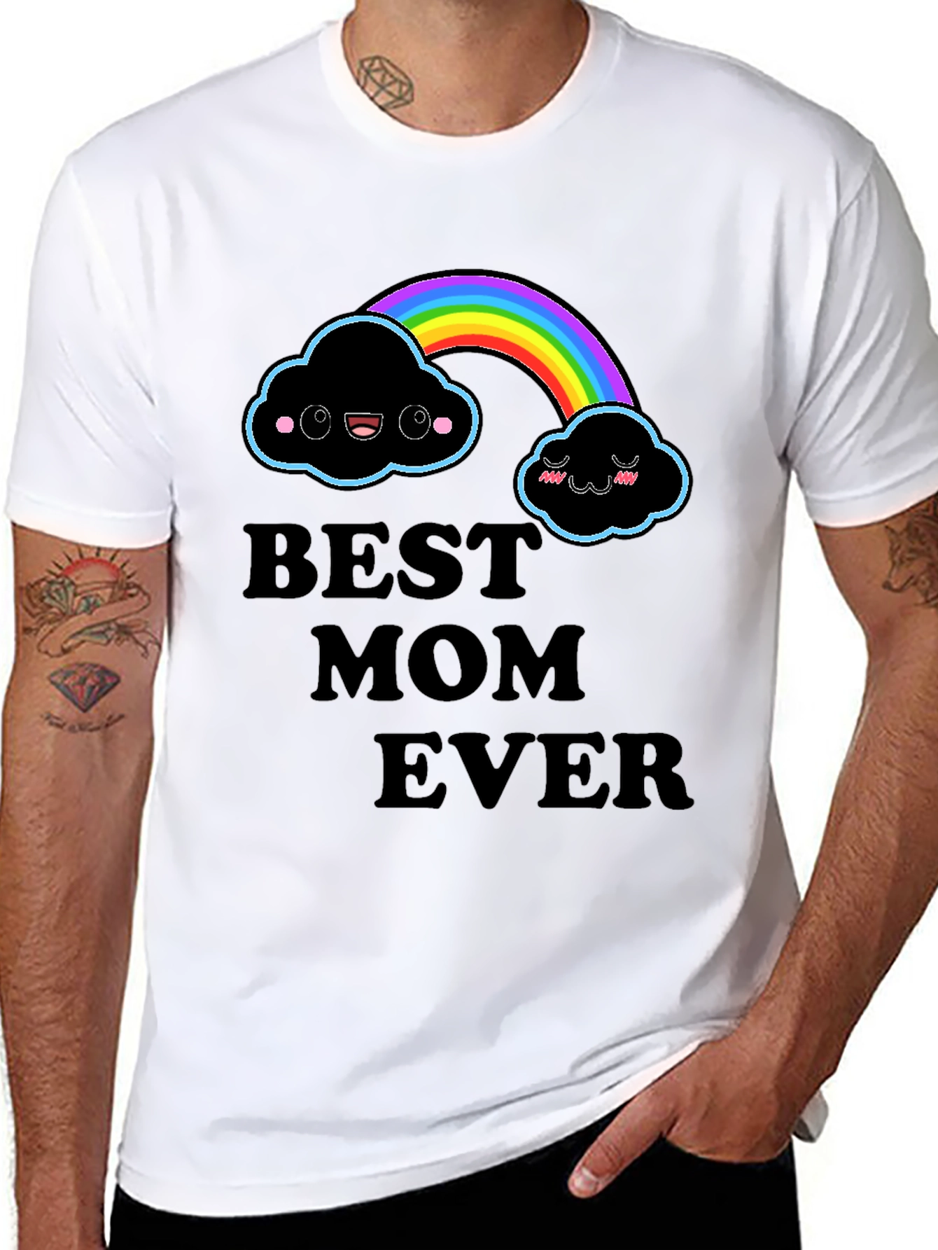 Best Mom Ever Rainbow Cloud T-Shirt