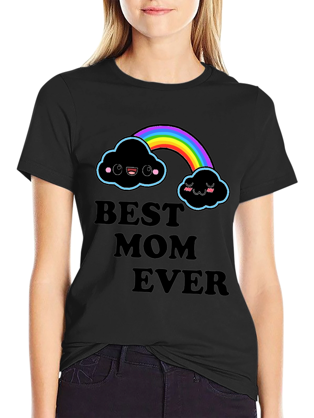 Best Mom Ever Rainbow Cloud T-Shirt