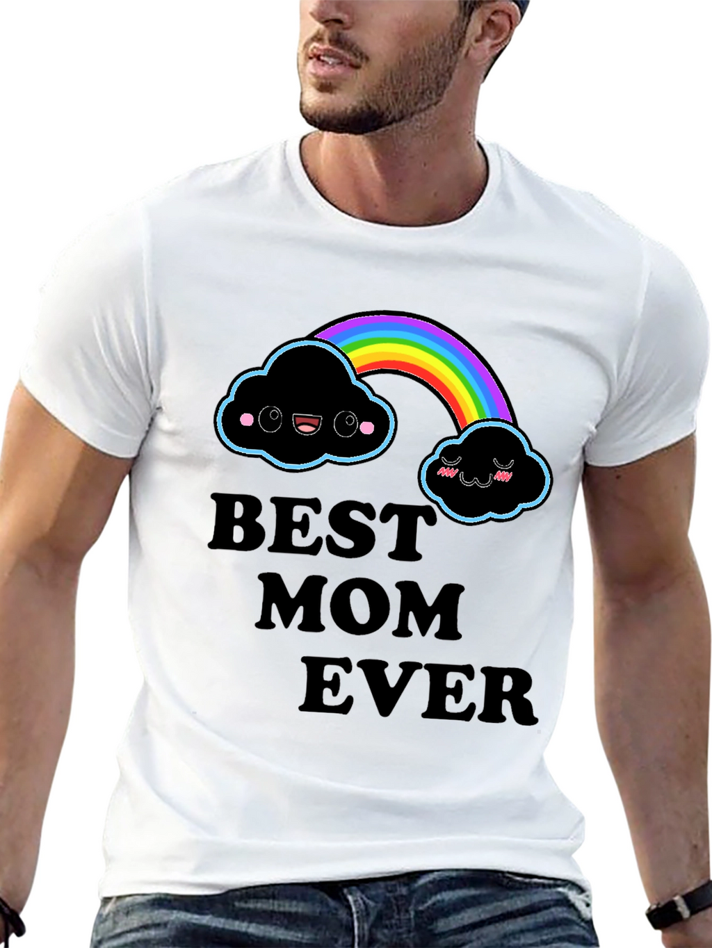 Best Mom Ever Rainbow Cloud T-Shirt