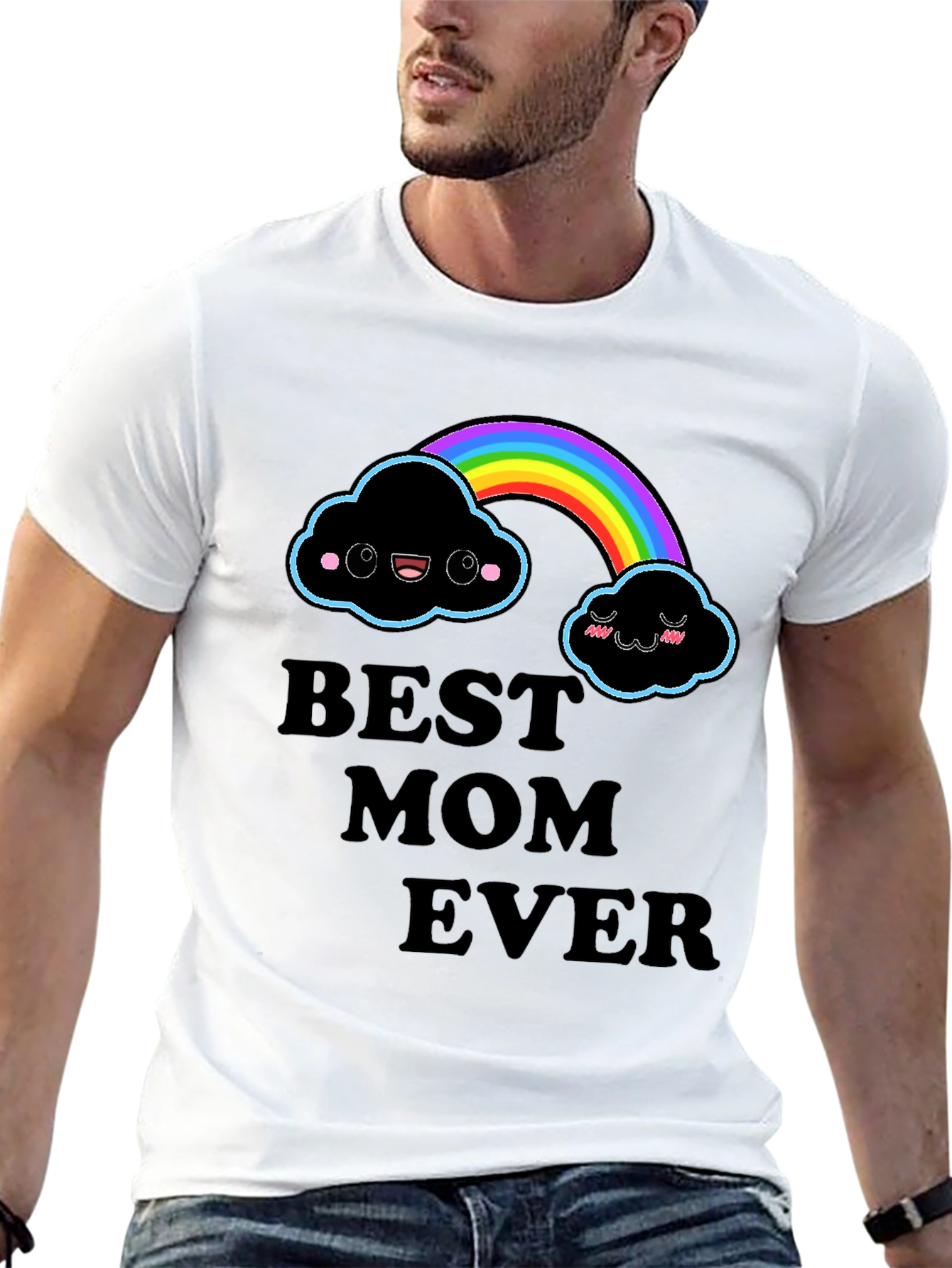 Best Mom Ever Rainbow Cloud T-Shirt