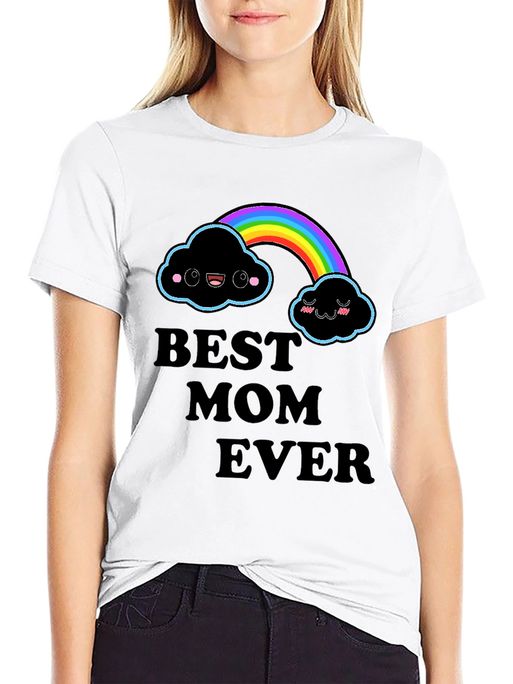 Best Mom Ever Rainbow Cloud T-Shirt