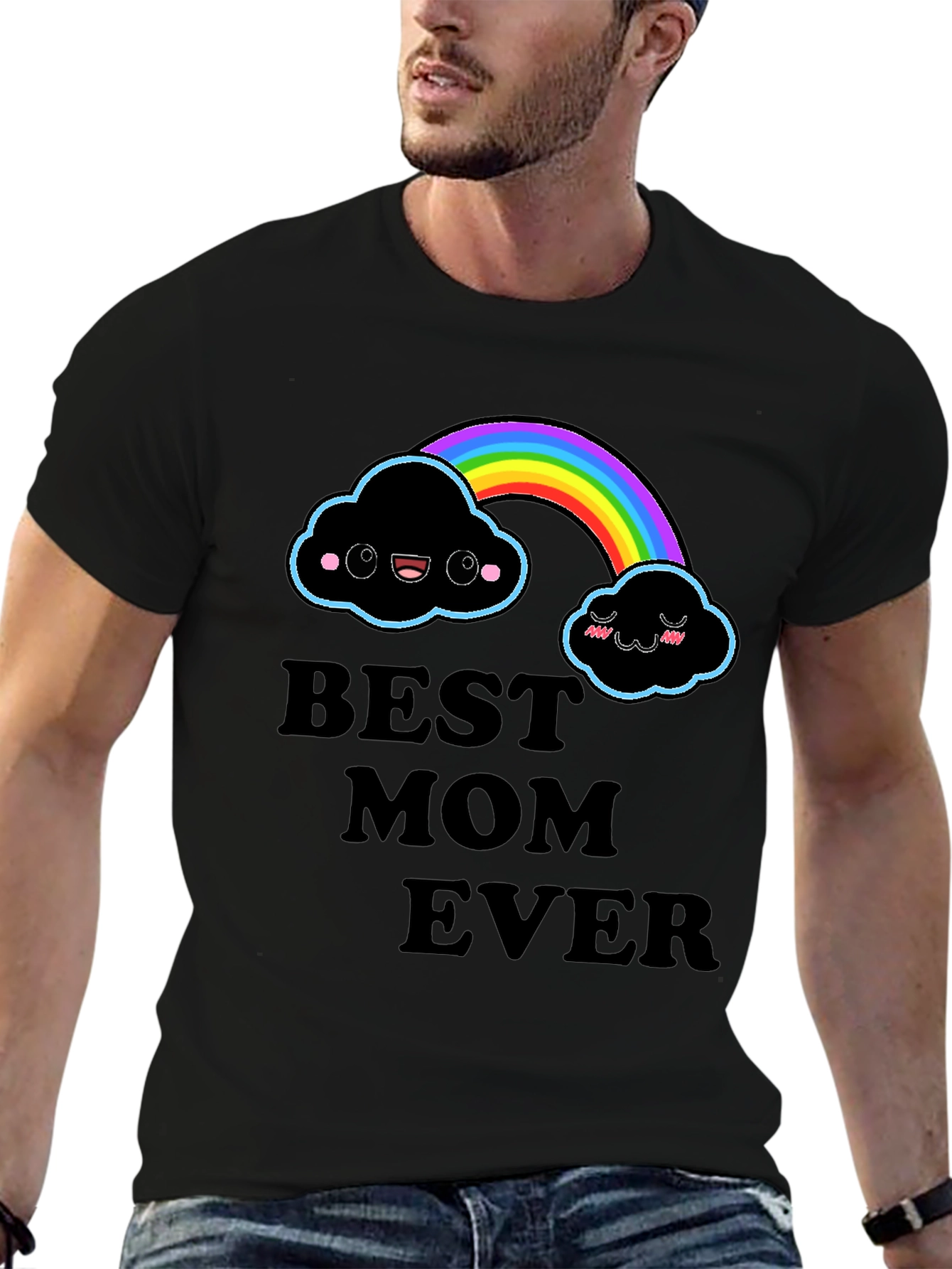Best Mom Ever Rainbow Cloud T-Shirt