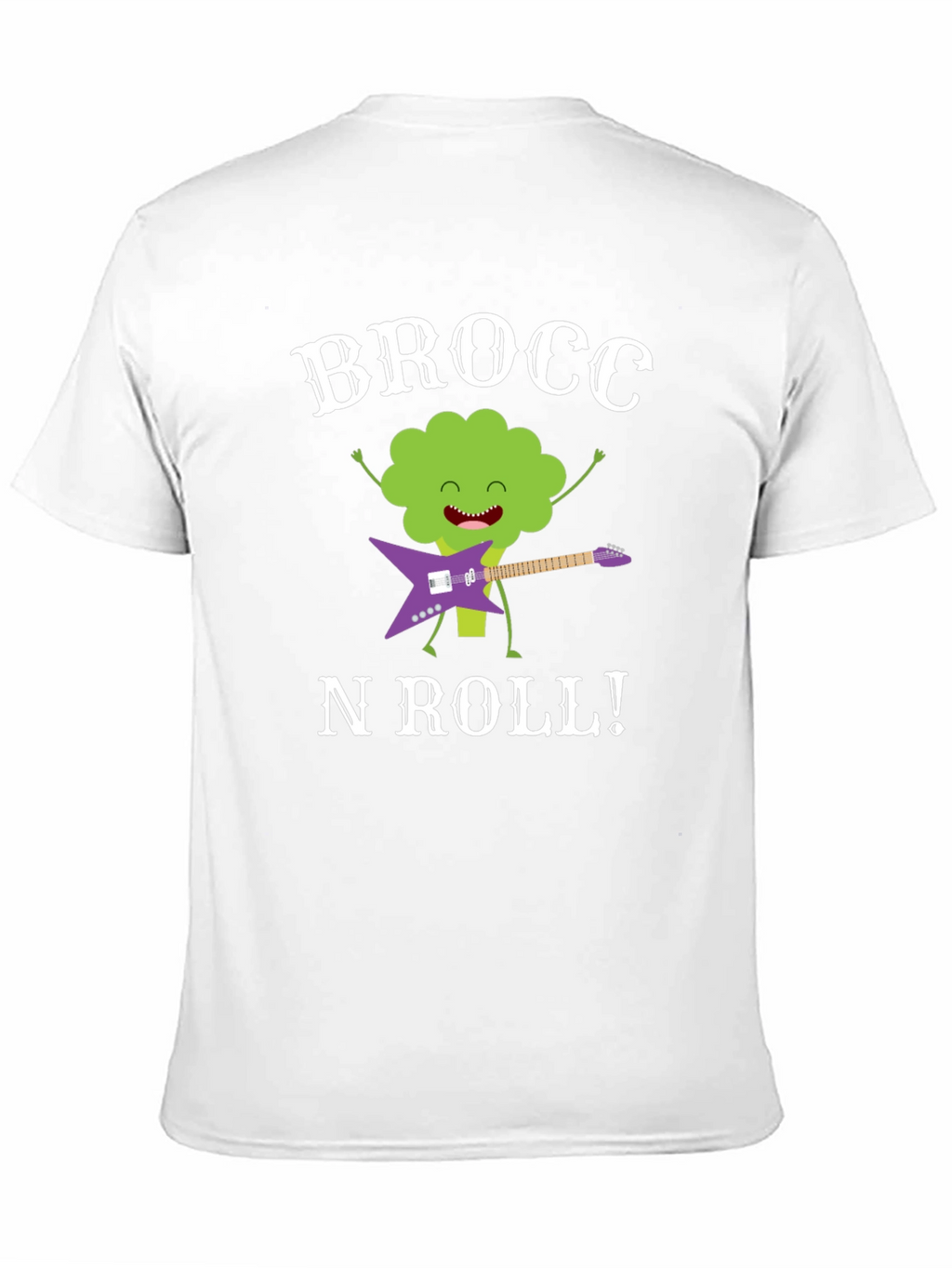 Brocc N Roll T-Shirt - Funny Broccoli Guitar Tee