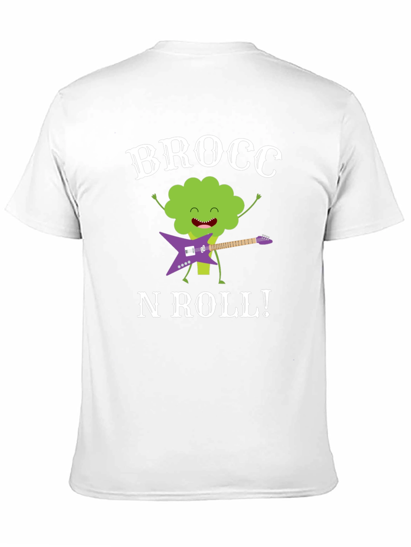 Brocc N Roll T-Shirt - Funny Broccoli Guitar Tee