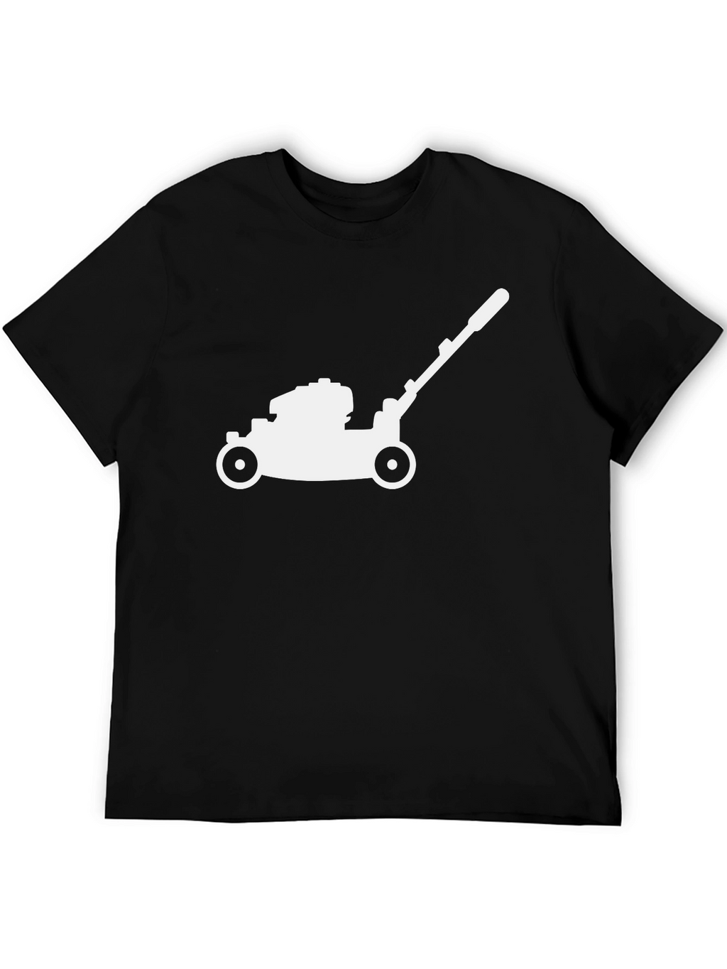 Lawn Mower Graphic Tee - Black Cotton T-Shirt