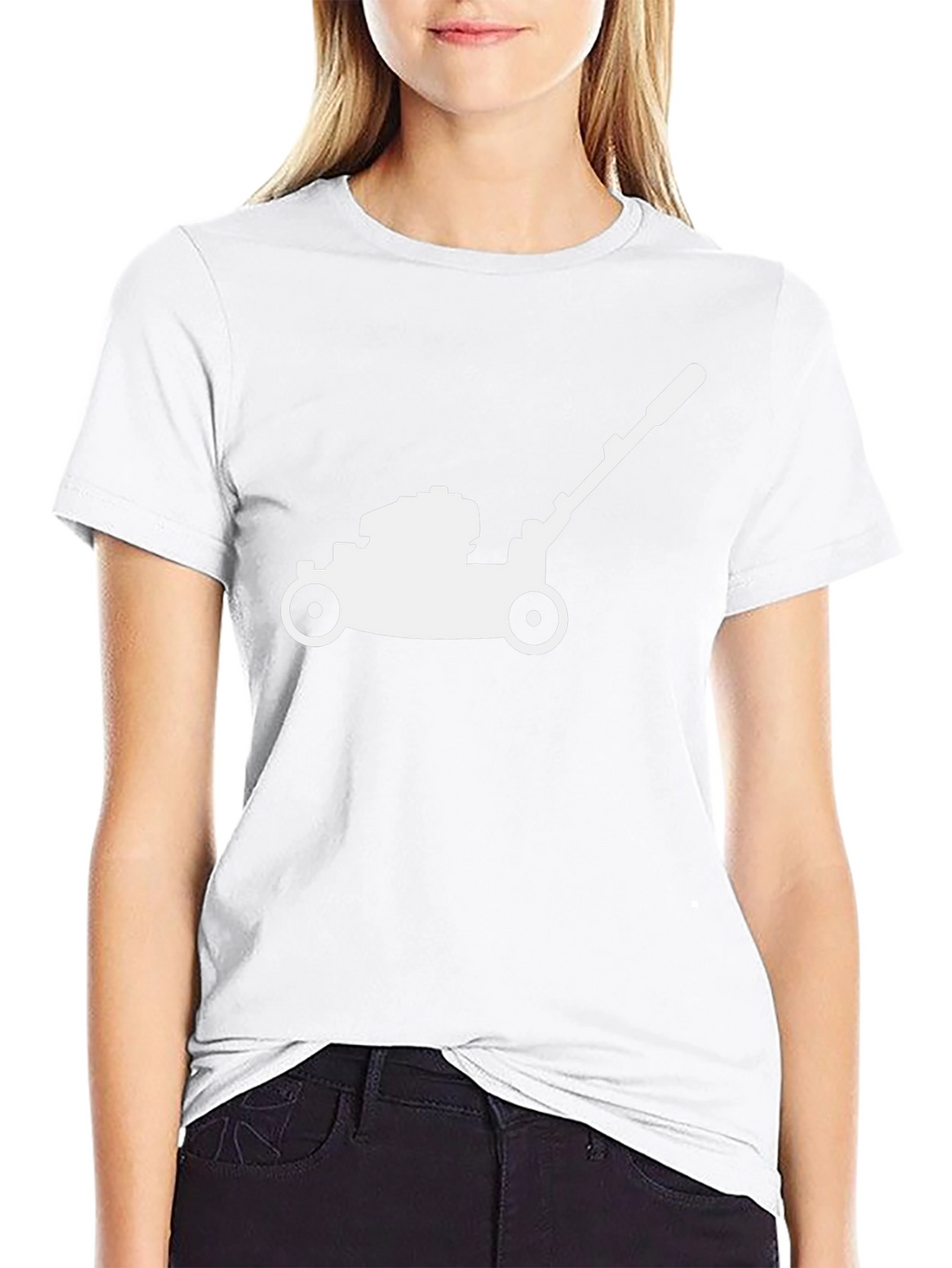 Lawn Mower Graphic Tee - Black Cotton T-Shirt