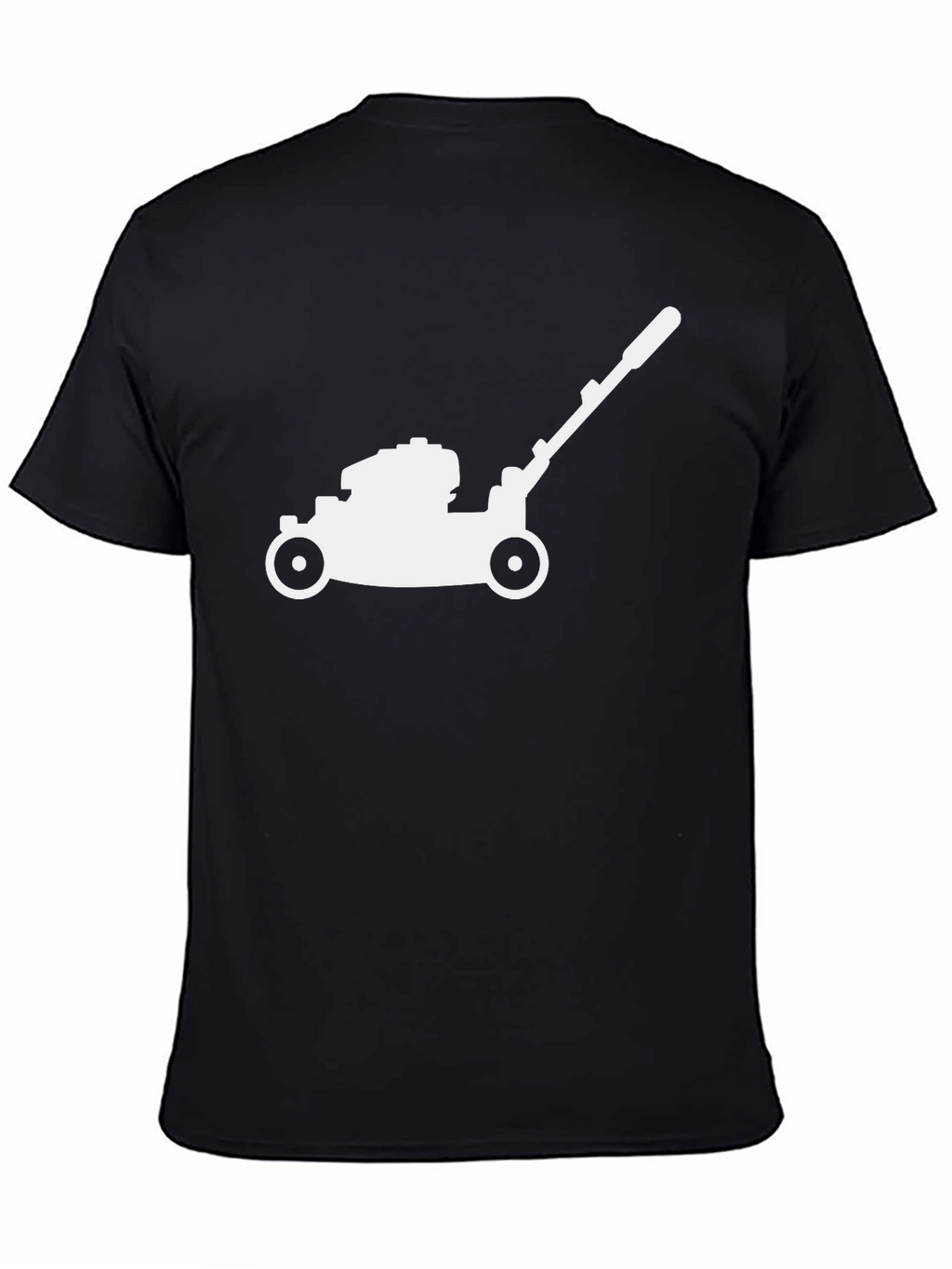 Lawn Mower Graphic Tee - Black Cotton T-Shirt