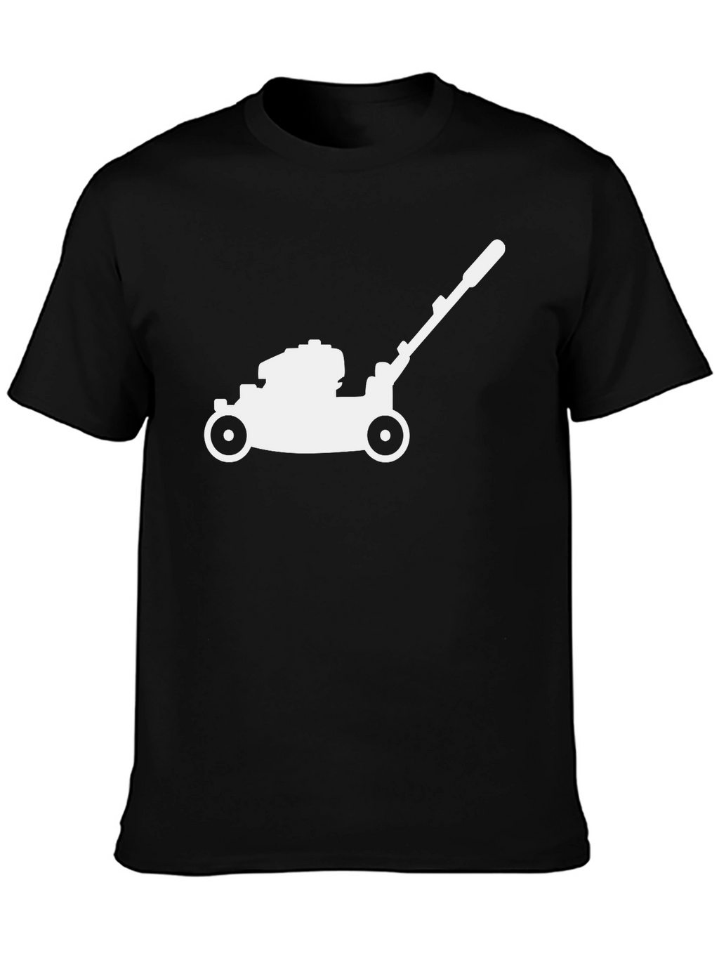 Lawn Mower Graphic Tee - Black Cotton T-Shirt