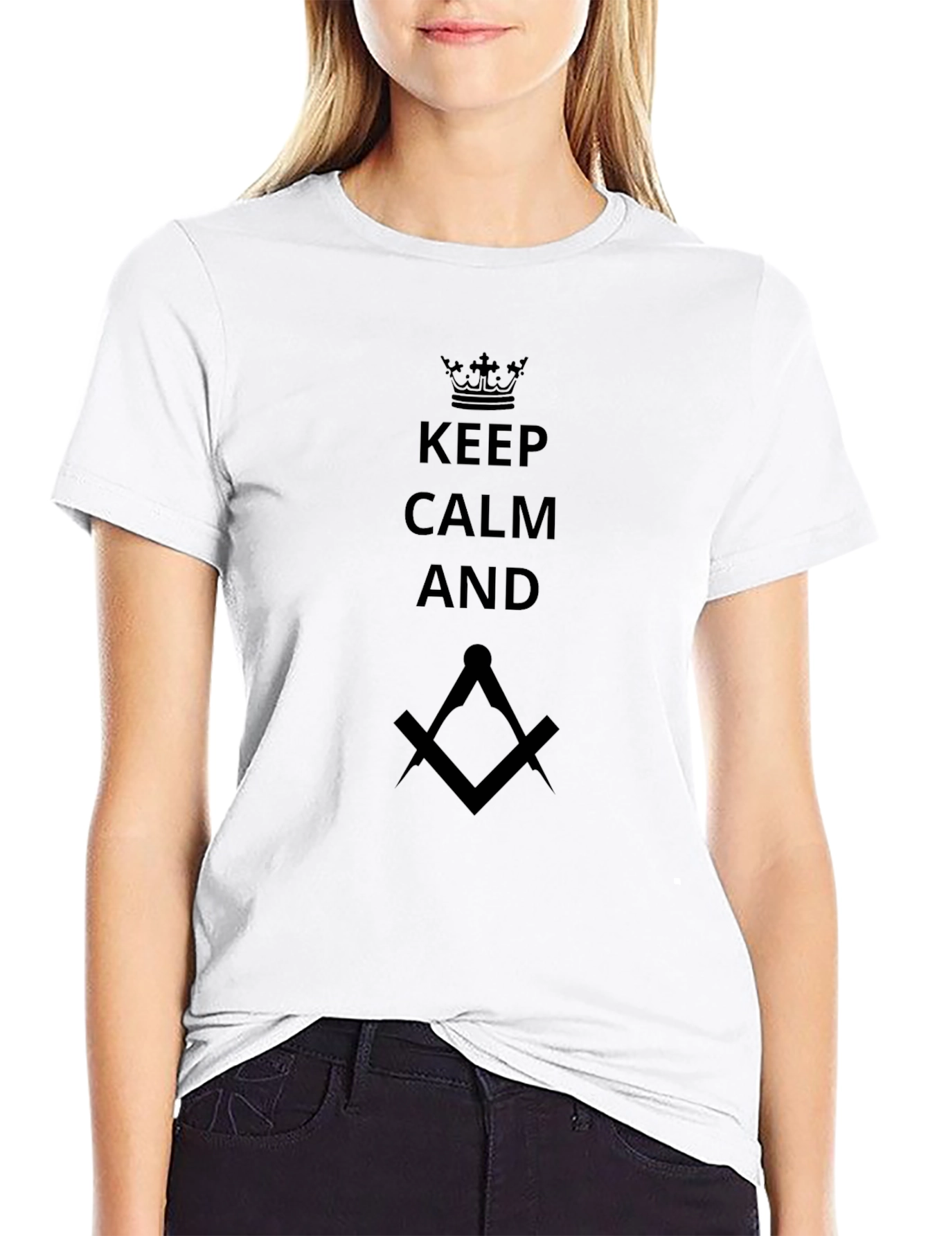Keep Calm Masonic T-Shirt - Black