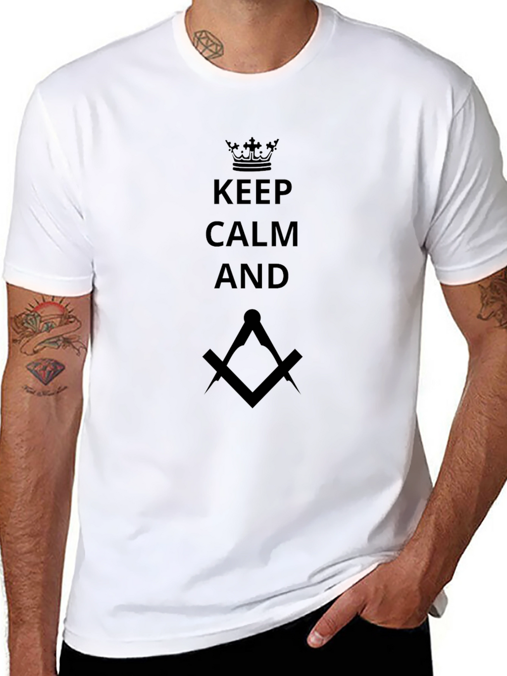 Keep Calm Masonic T-Shirt - Black