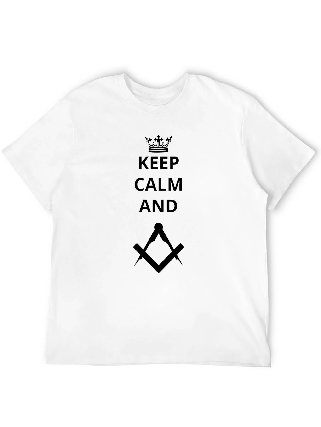 Keep Calm Masonic T-Shirt - Black