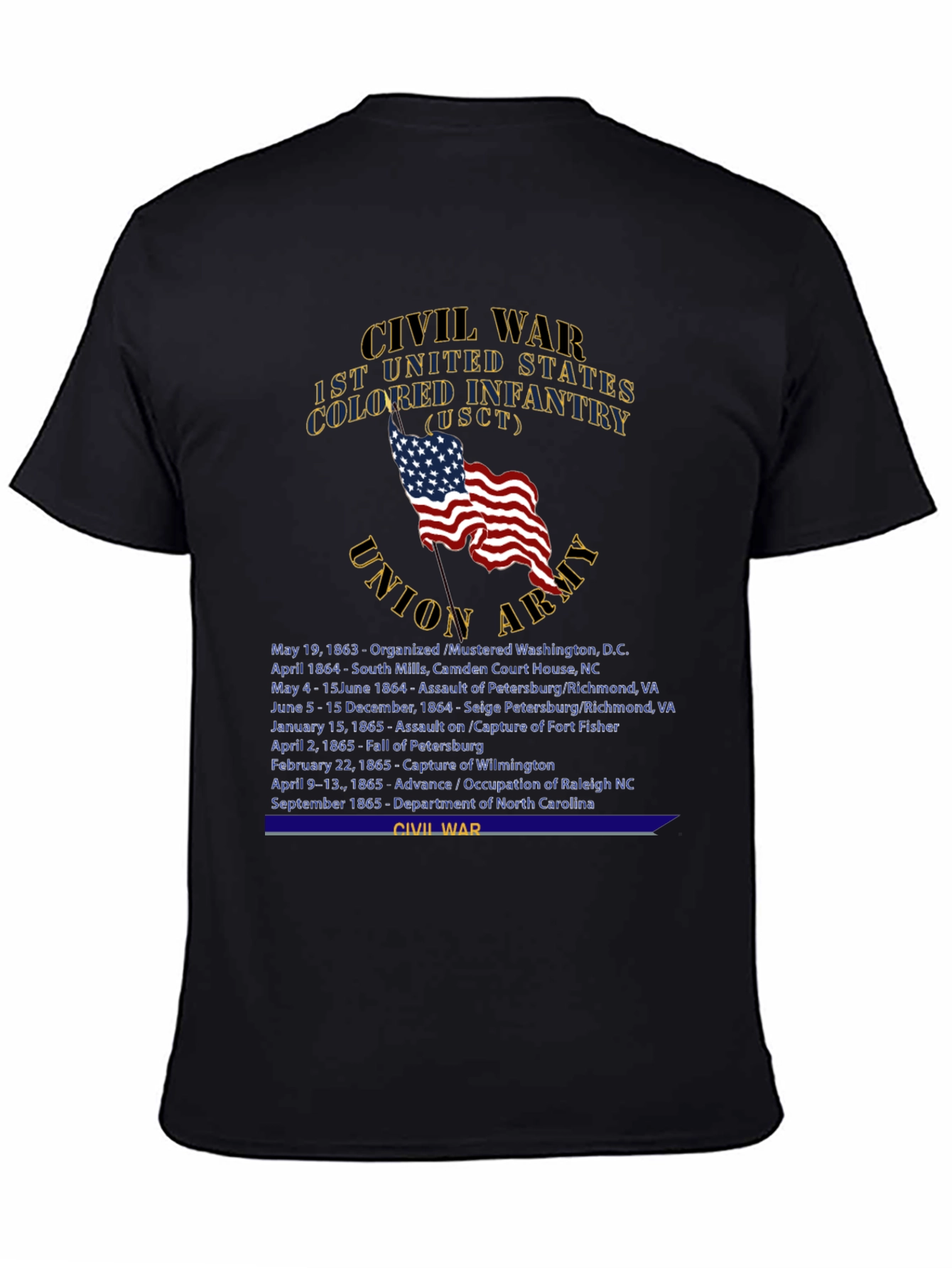 Civil War 1st US Colored Infantry T-Shirt