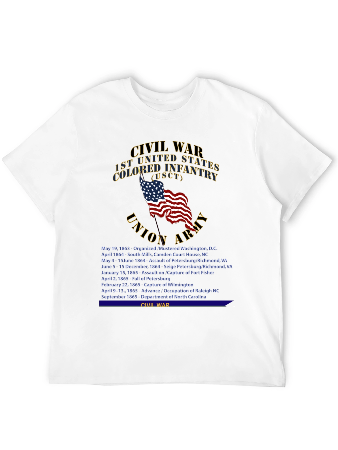 Civil War 1st US Colored Infantry T-Shirt