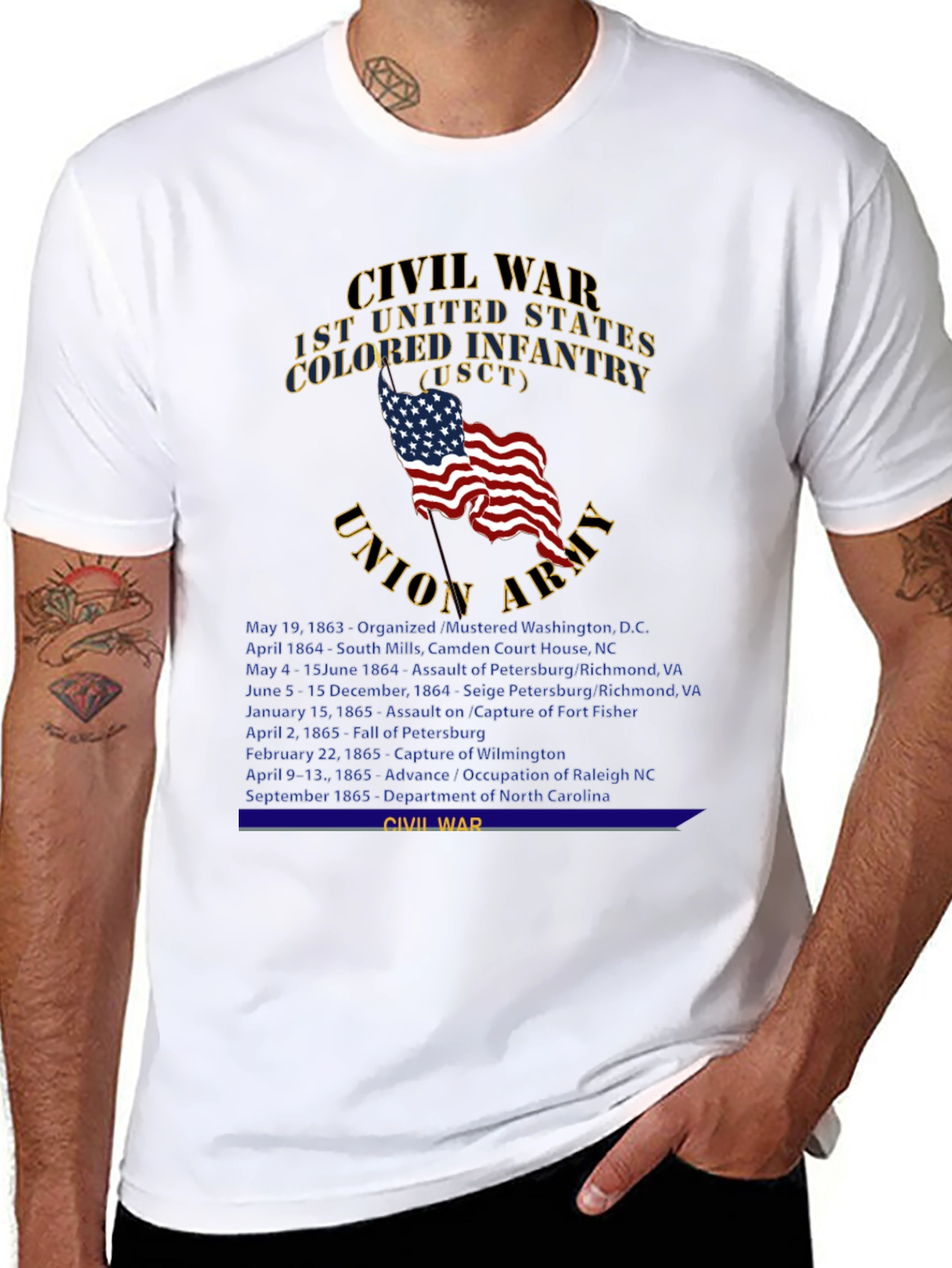 Civil War 1st US Colored Infantry T-Shirt