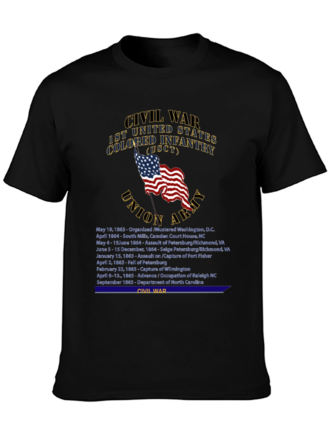 Civil War 1st US Colored Infantry T-Shirt