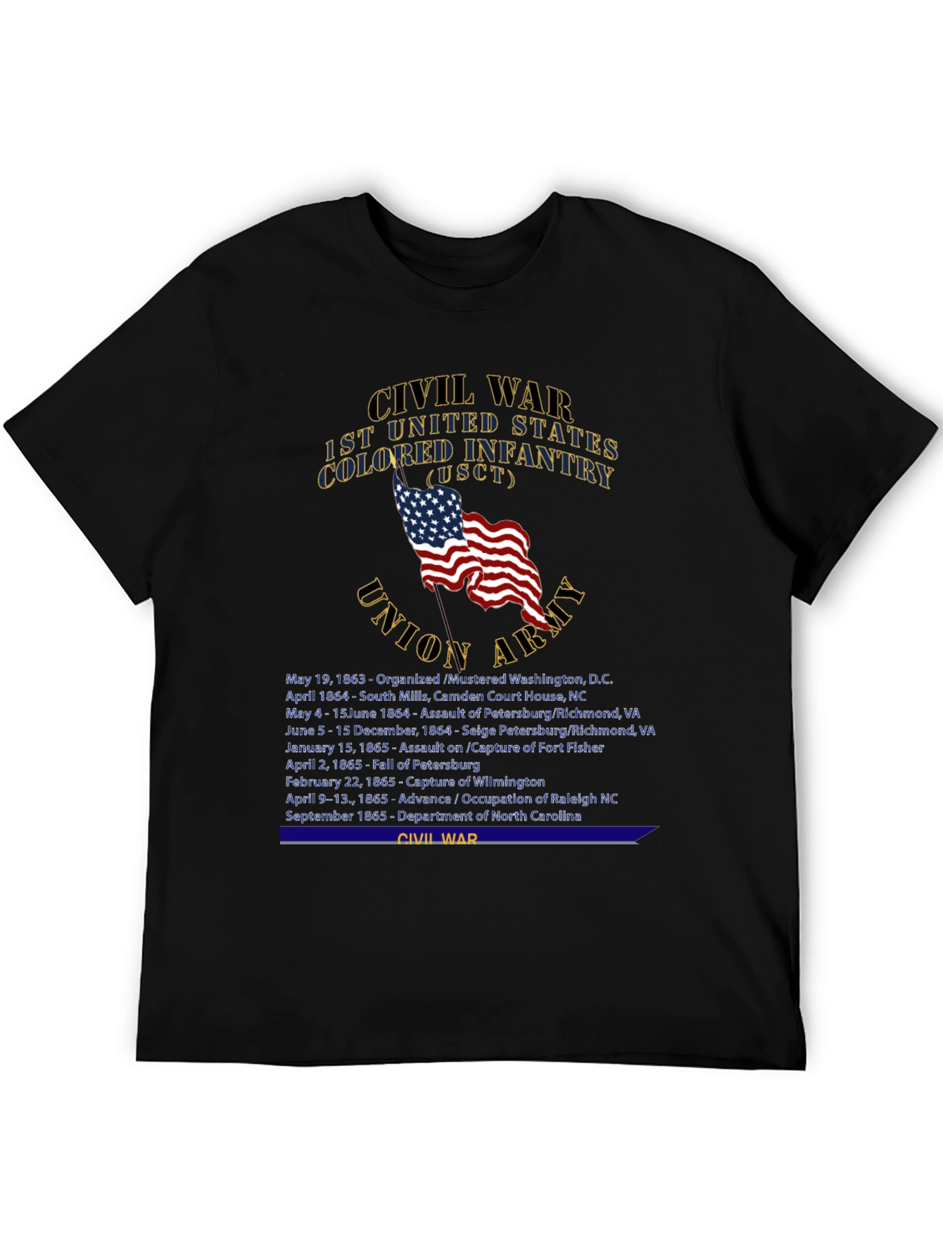Civil War 1st US Colored Infantry T-Shirt