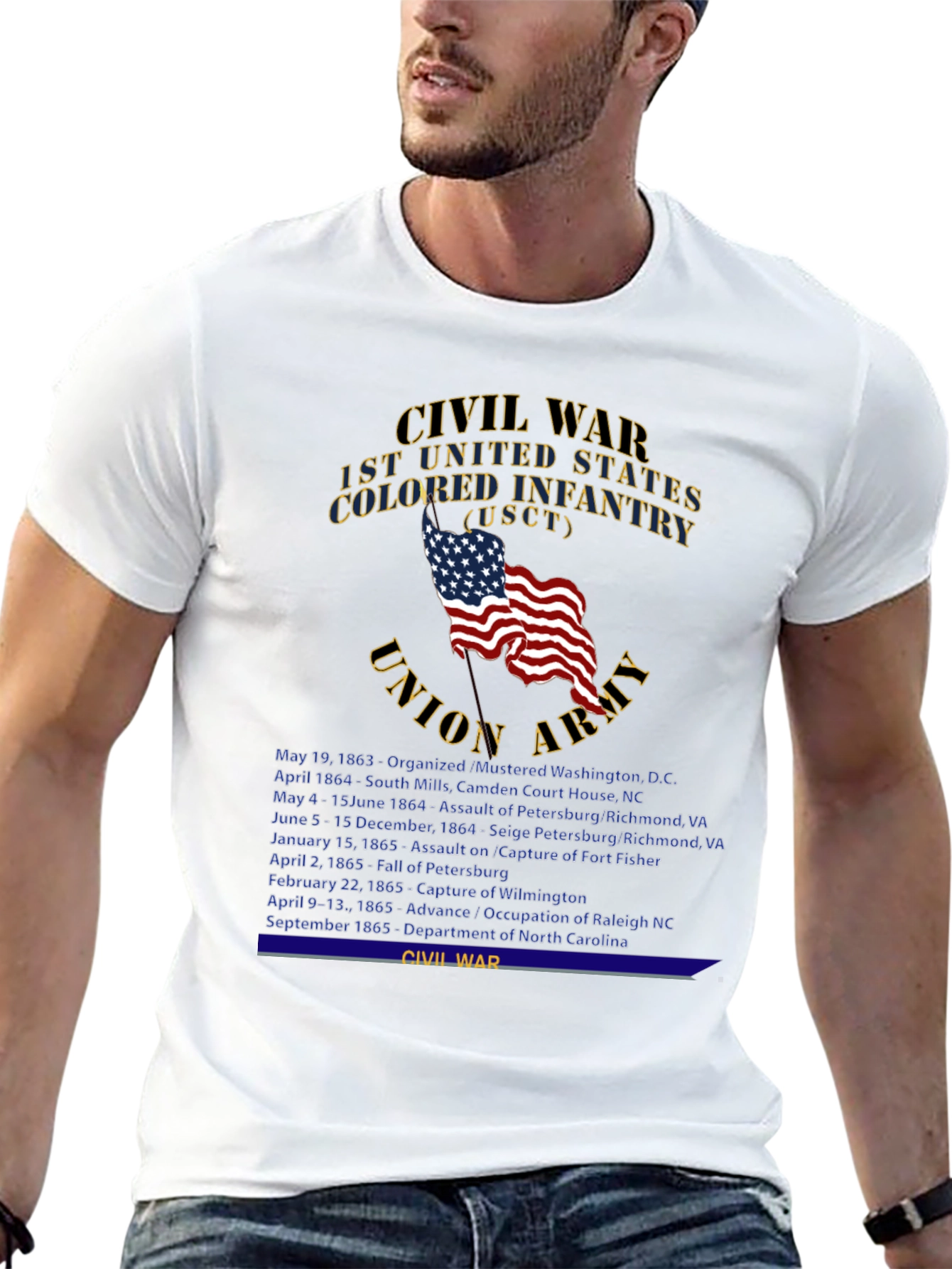 Civil War 1st US Colored Infantry T-Shirt