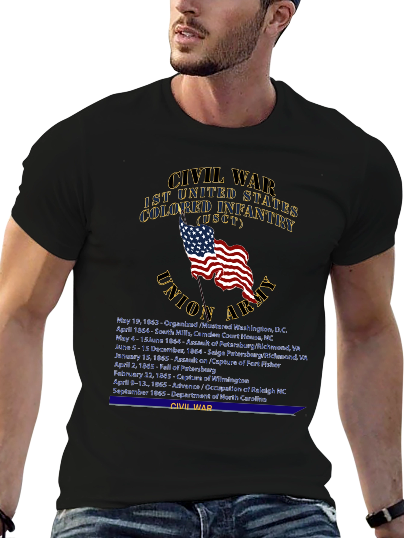 Civil War 1st US Colored Infantry T-Shirt