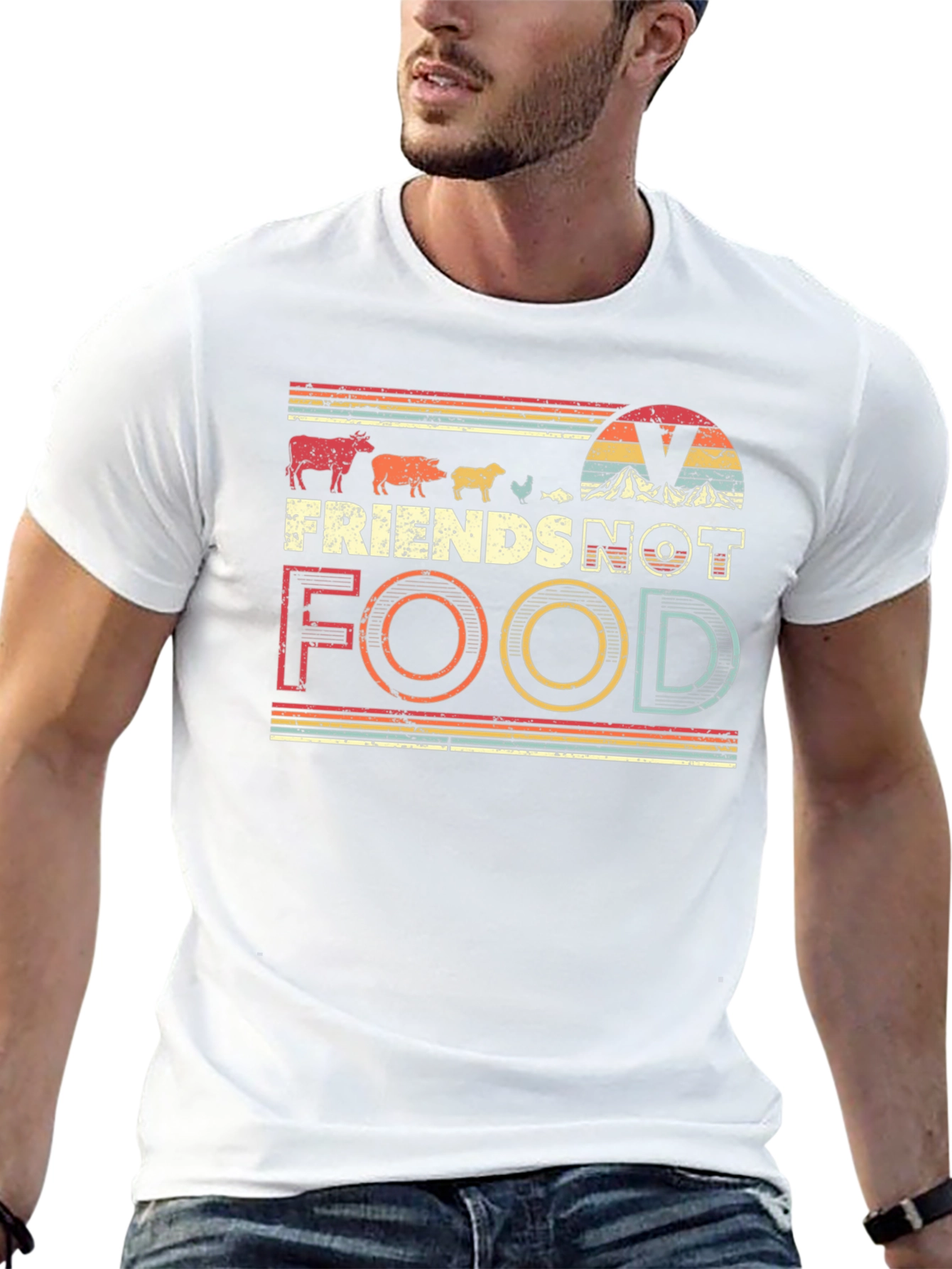 Vegan Friends Not Food T-Shirt - Unisex Tee