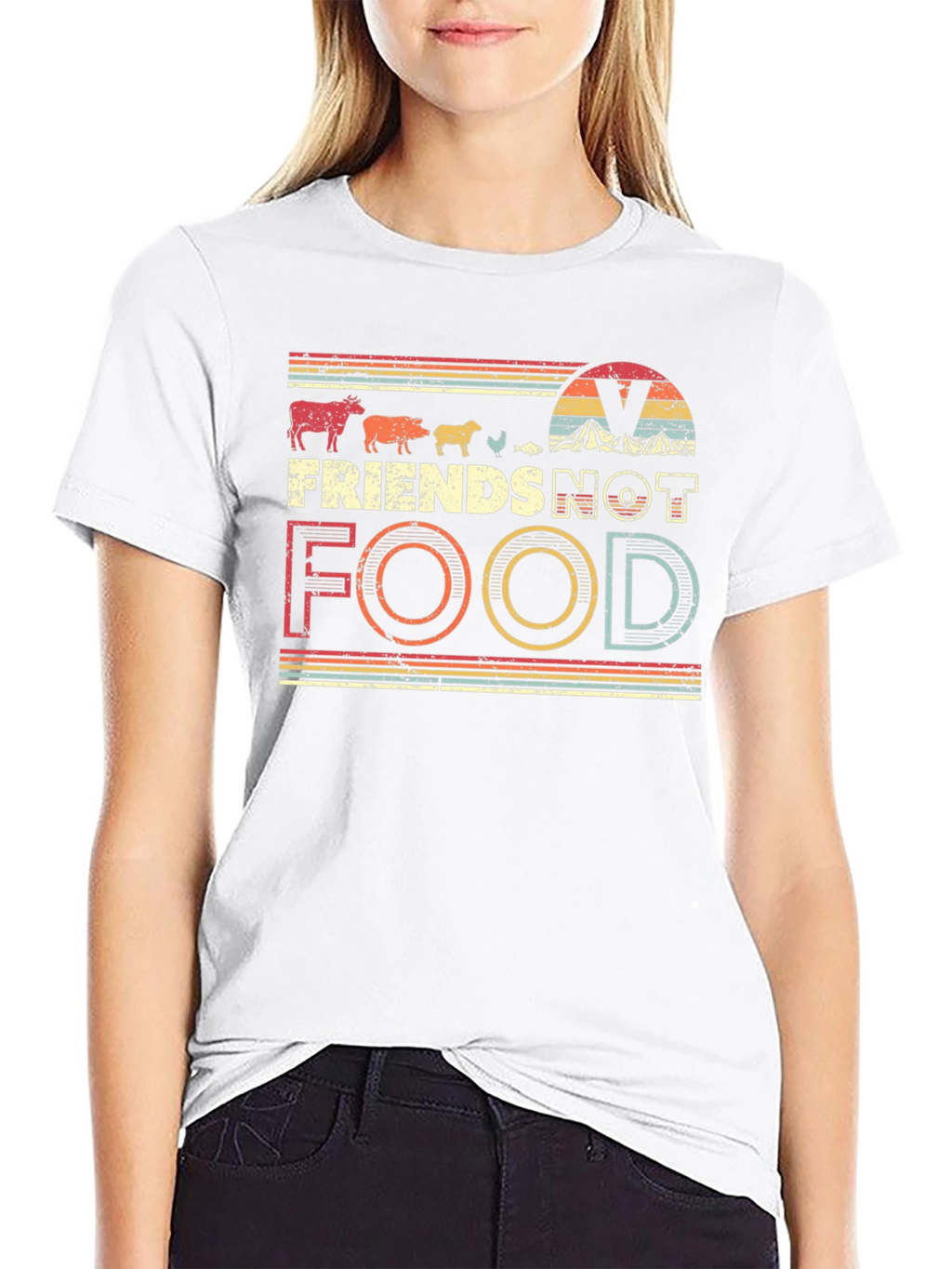 Vegan Friends Not Food T-Shirt - Unisex Tee