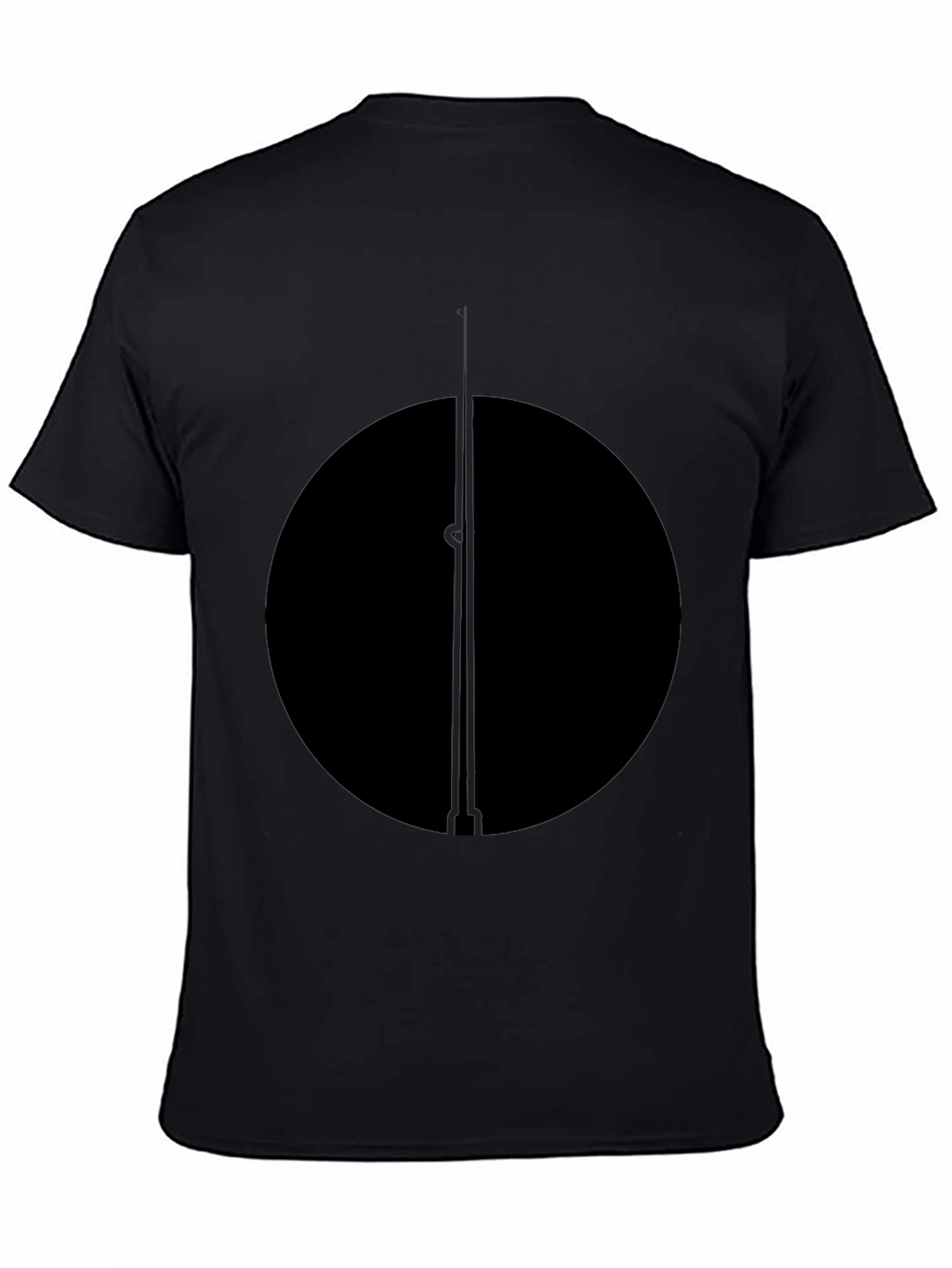 Minimalist Black Circle and Line T-Shirt