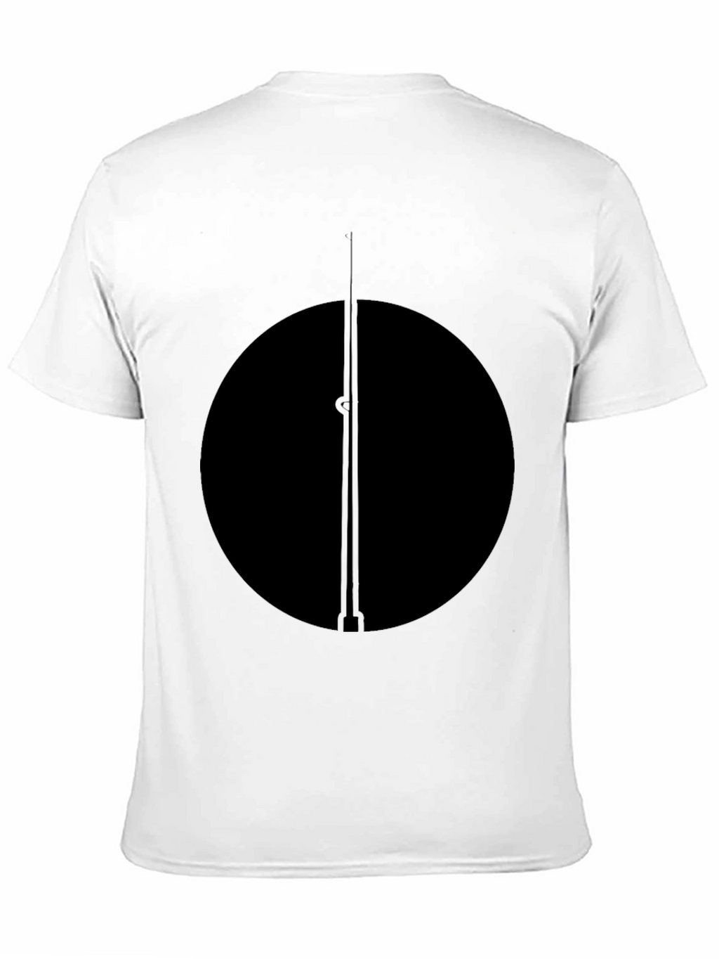 Minimalist Black Circle and Line T-Shirt