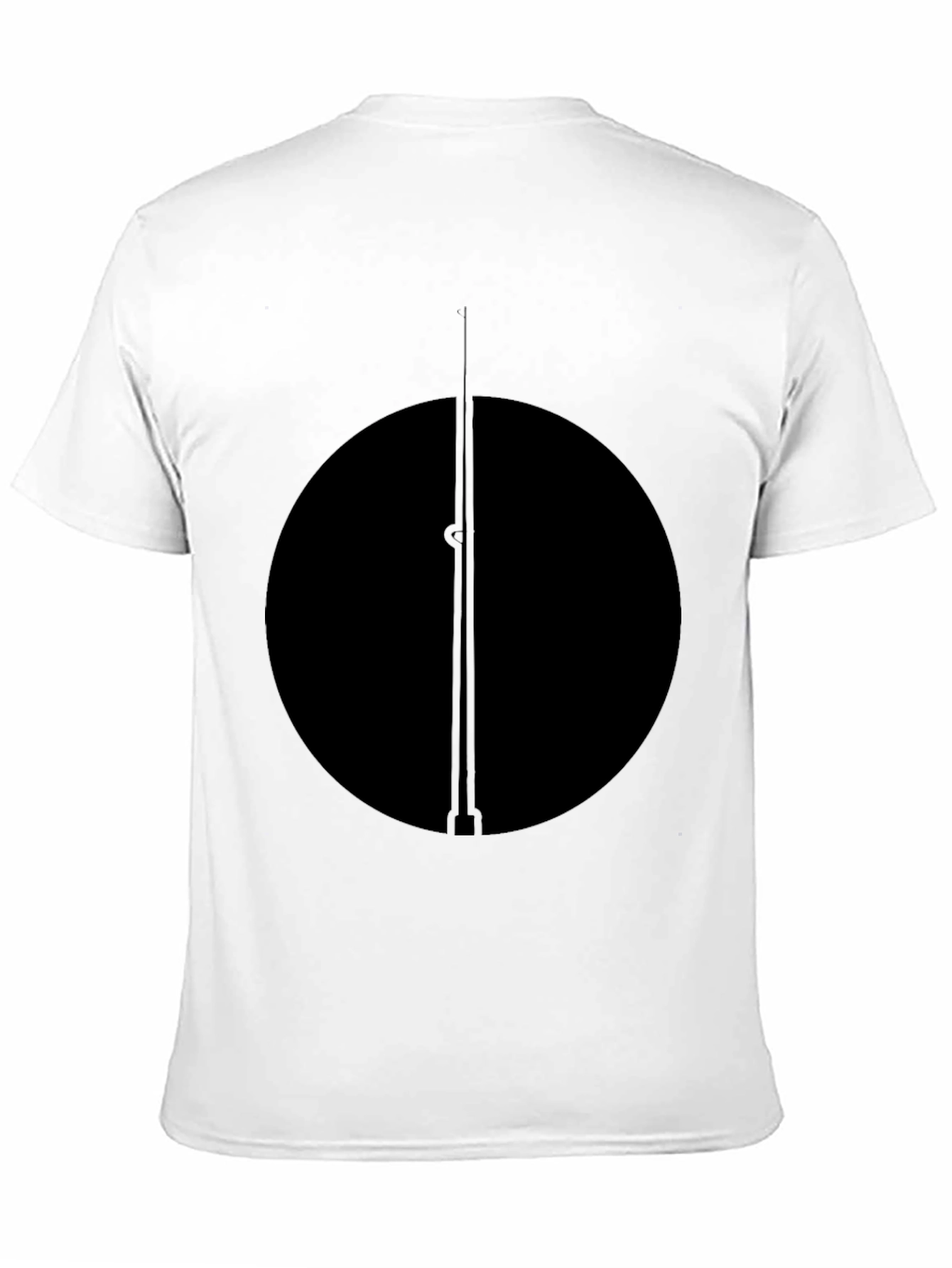 Minimalist Black Circle and Line T-Shirt