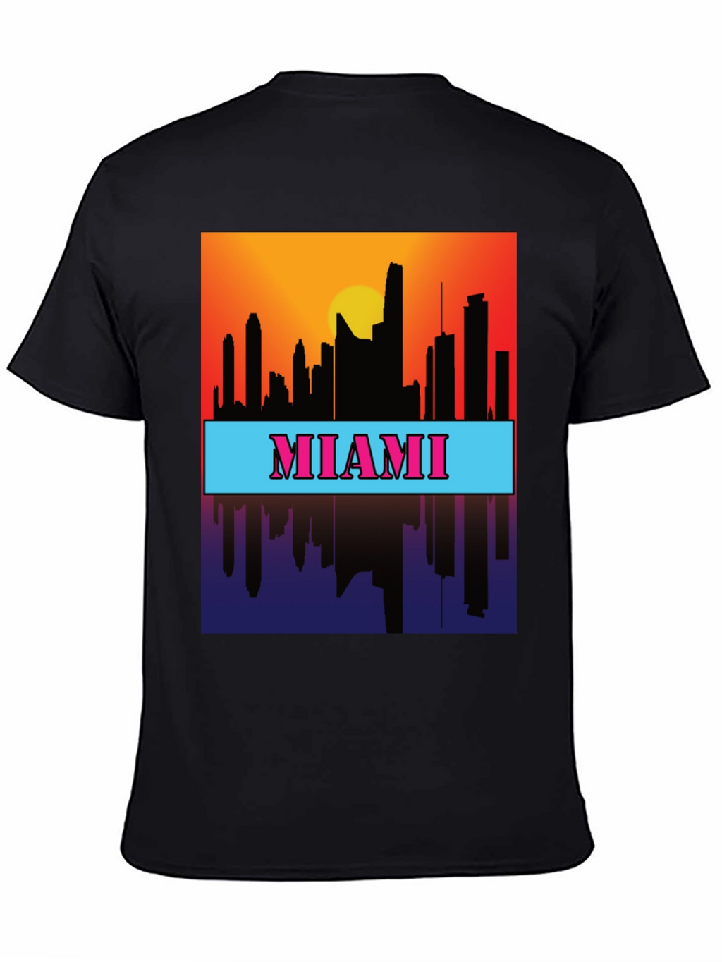 Miami Skyline Graphic Tee - Sunset Cityscape