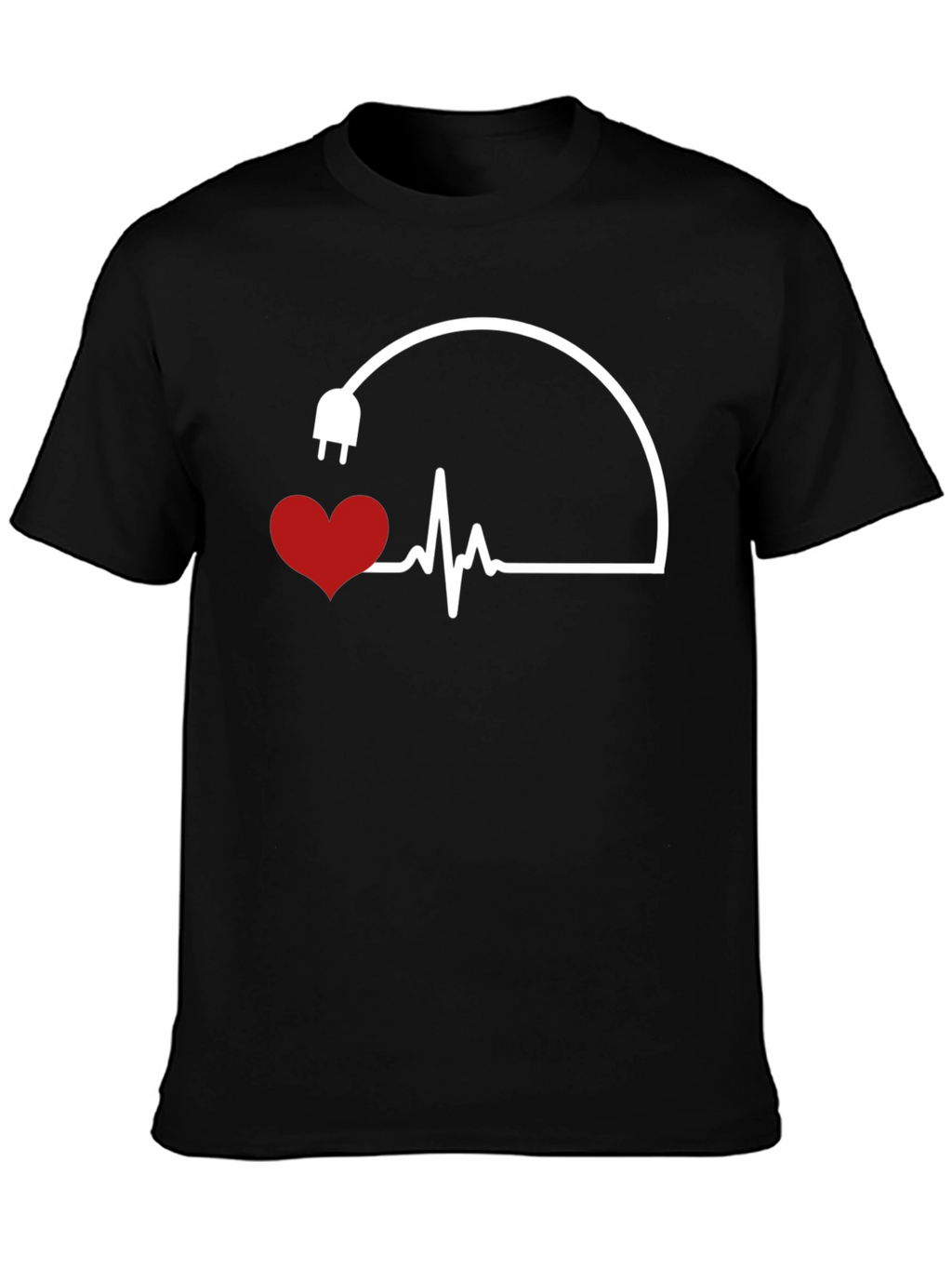Heartbeat Plug Graphic Tee - Electric Love
