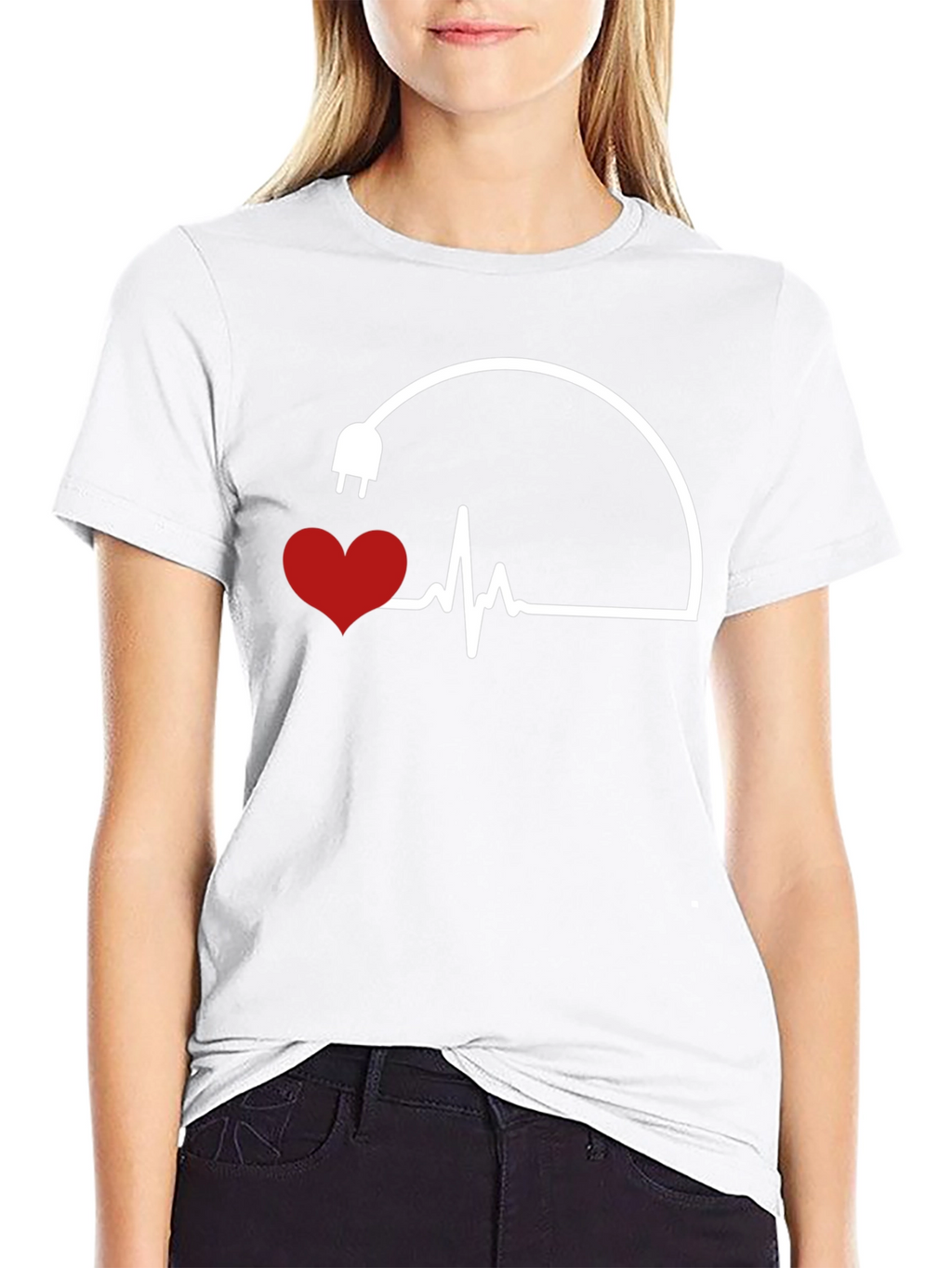 Heartbeat Plug Graphic Tee - Electric Love