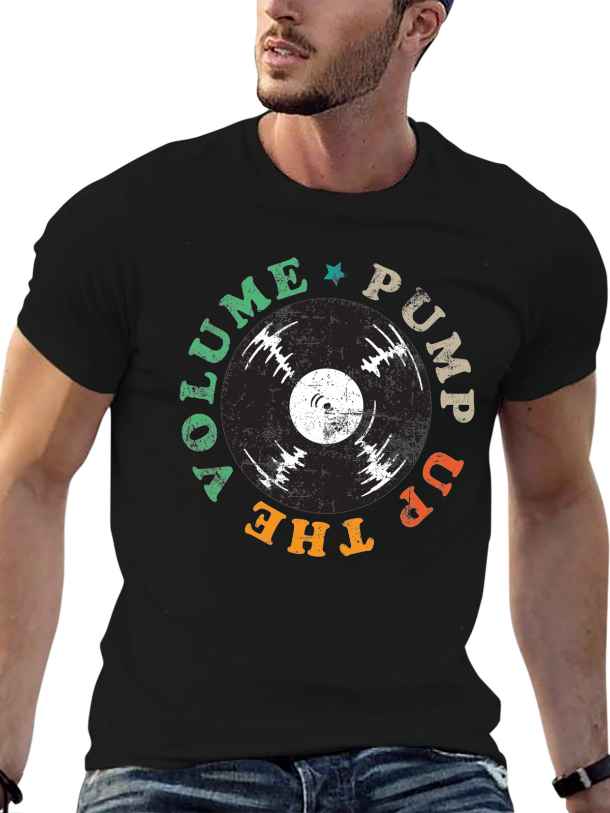 Vinyl Record Graphic T-Shirt - Pump Up The Volume Tee