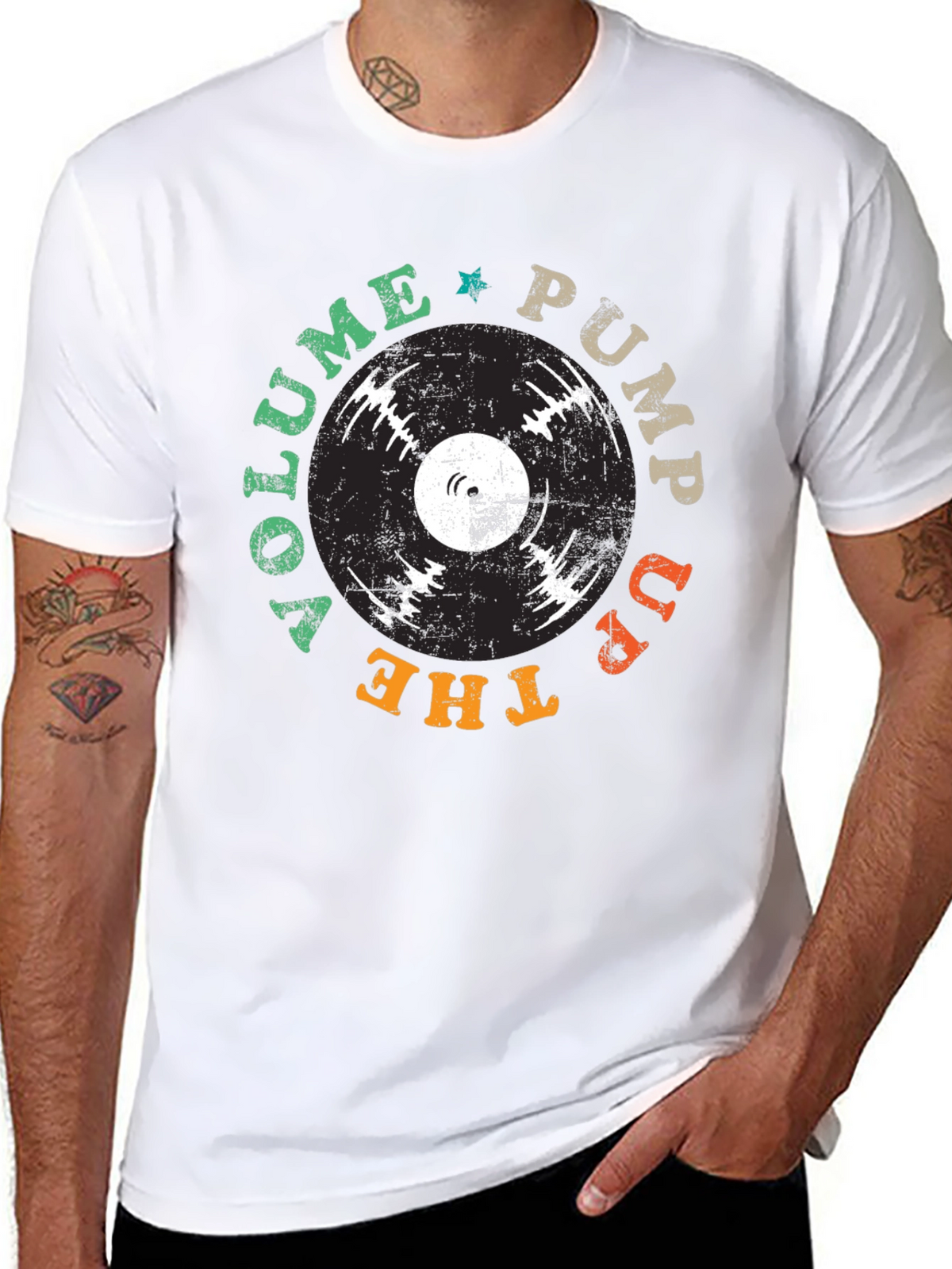 Vinyl Record Graphic T-Shirt - Pump Up The Volume Tee