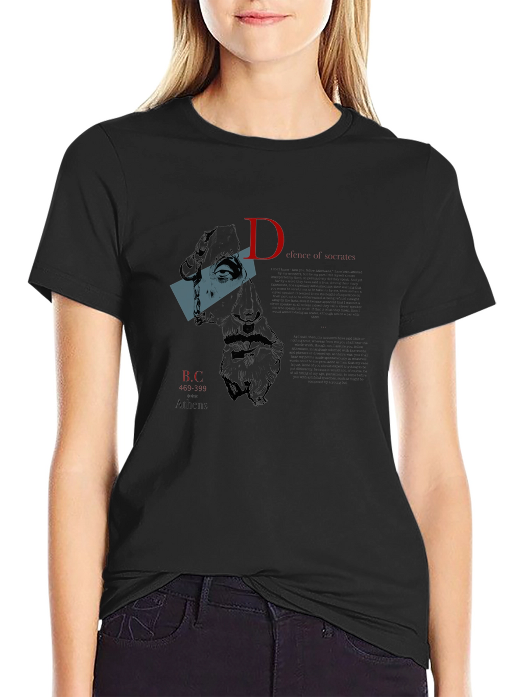 Ancient Greece Graphic Tee - Black Cotton T-Shirt
