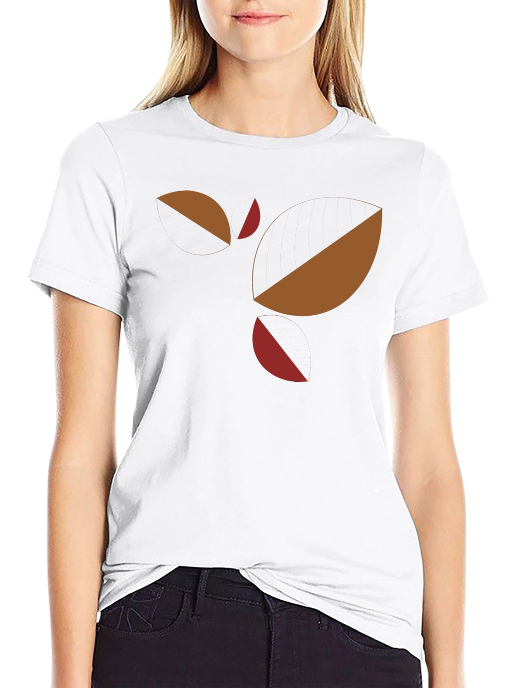 Abstract Geometric Graphic Tee - Black