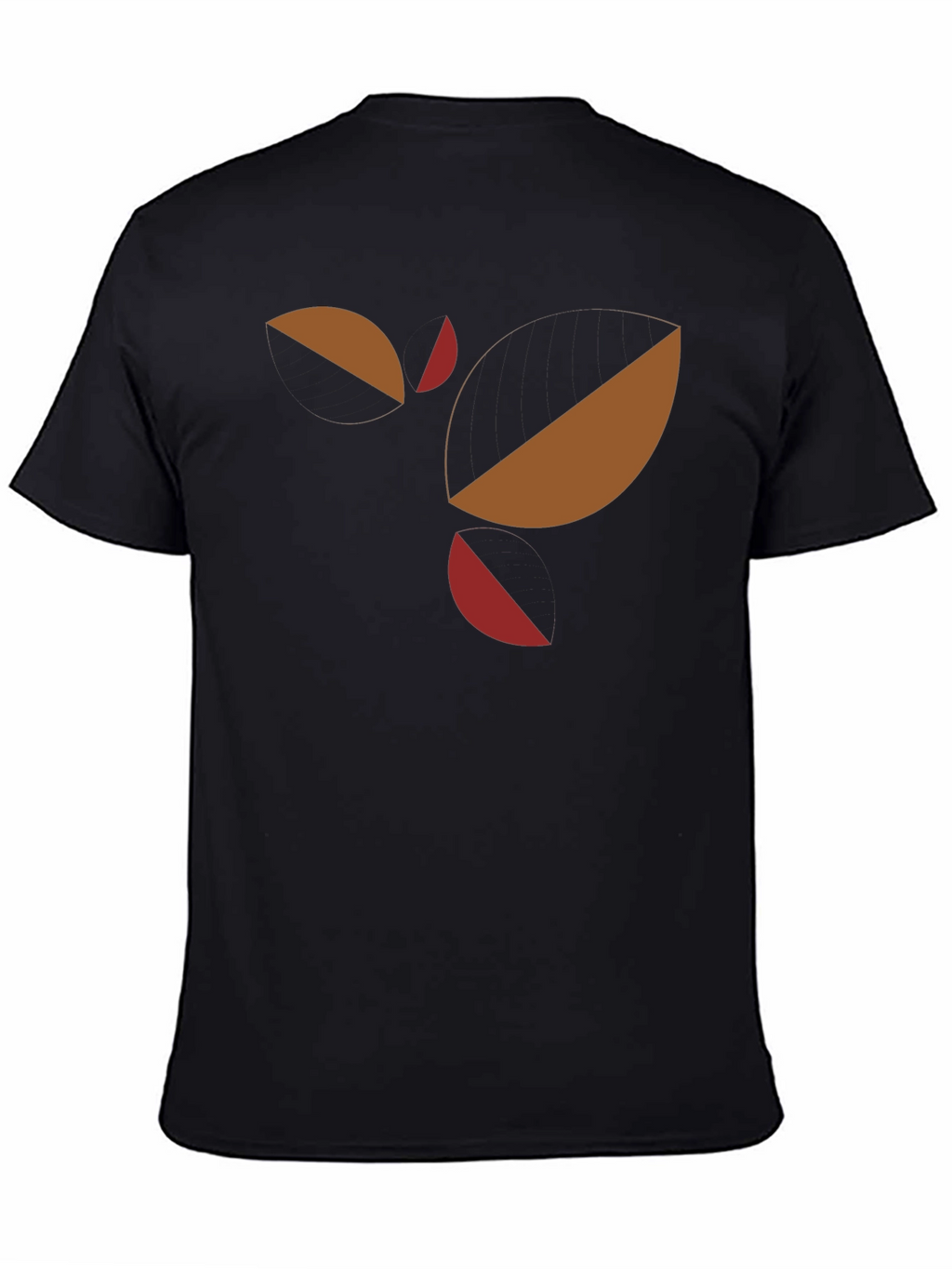 Abstract Geometric Graphic Tee - Black
