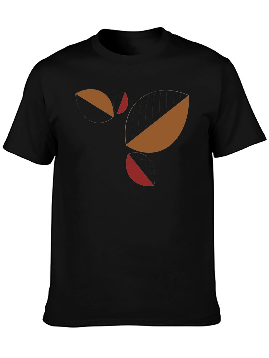 Abstract Geometric Graphic Tee - Black