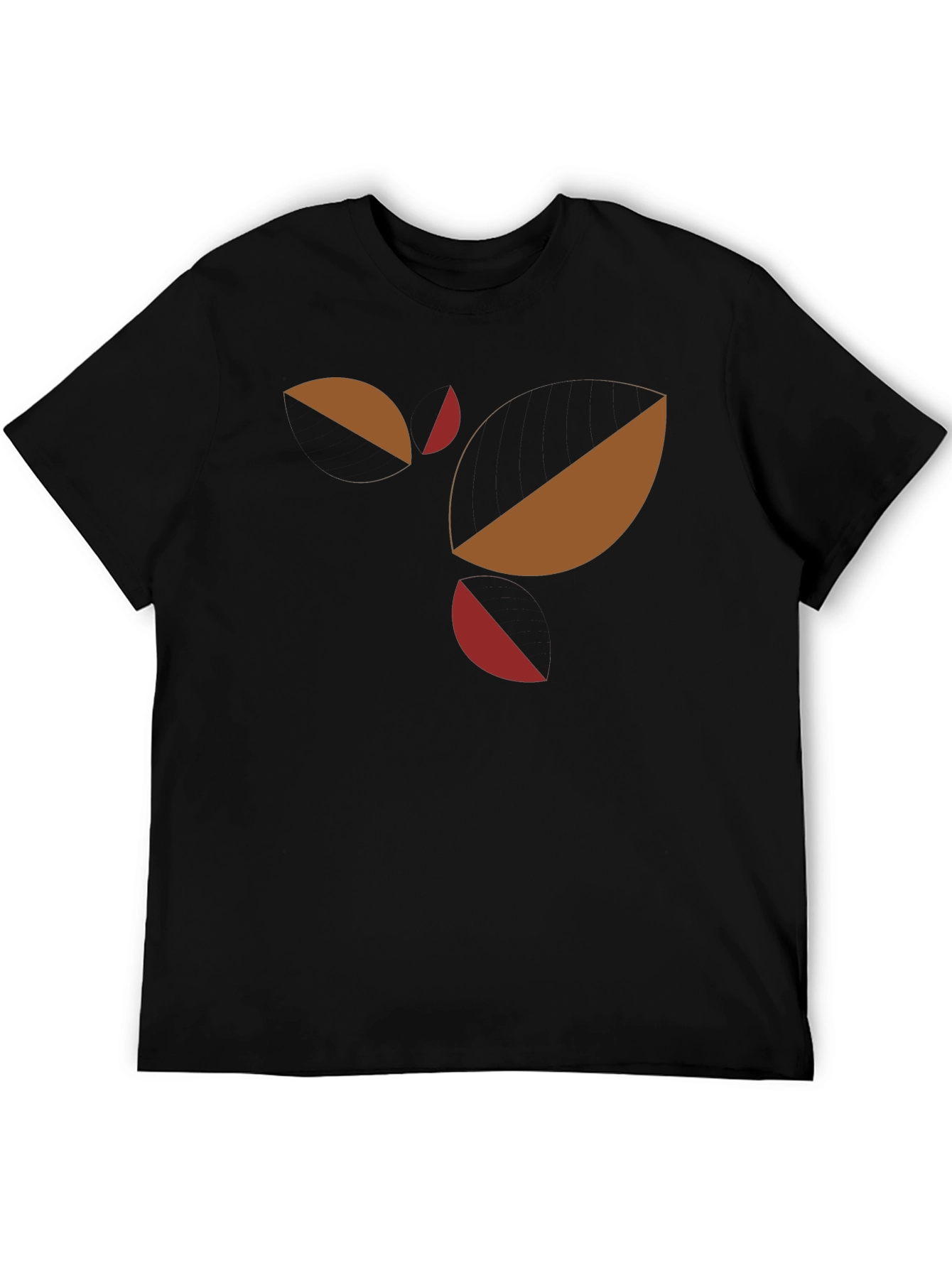 Abstract Geometric Graphic Tee - Black