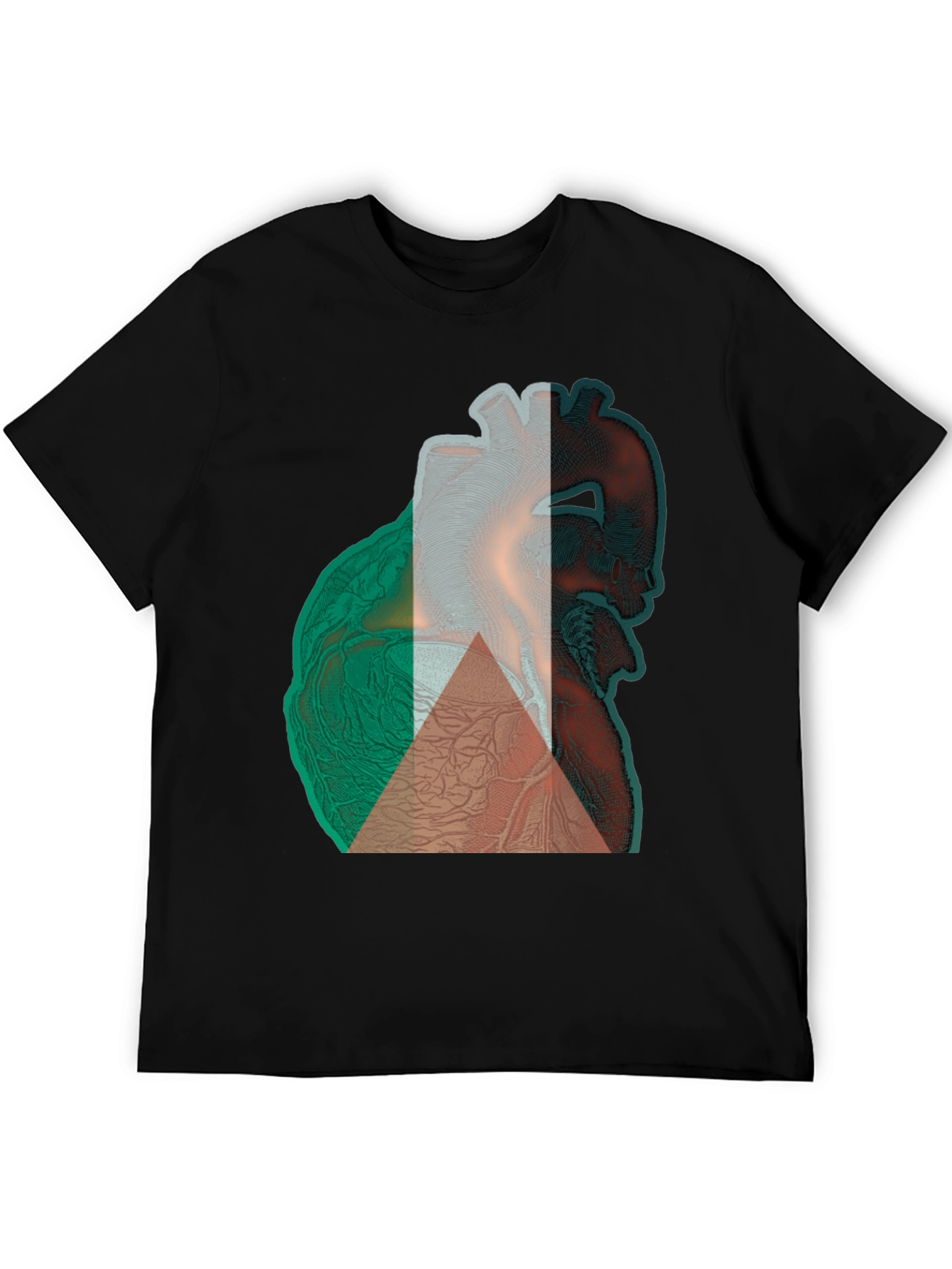 Anatomical Heart Tee - Black Cotton Graphic T-Shirt