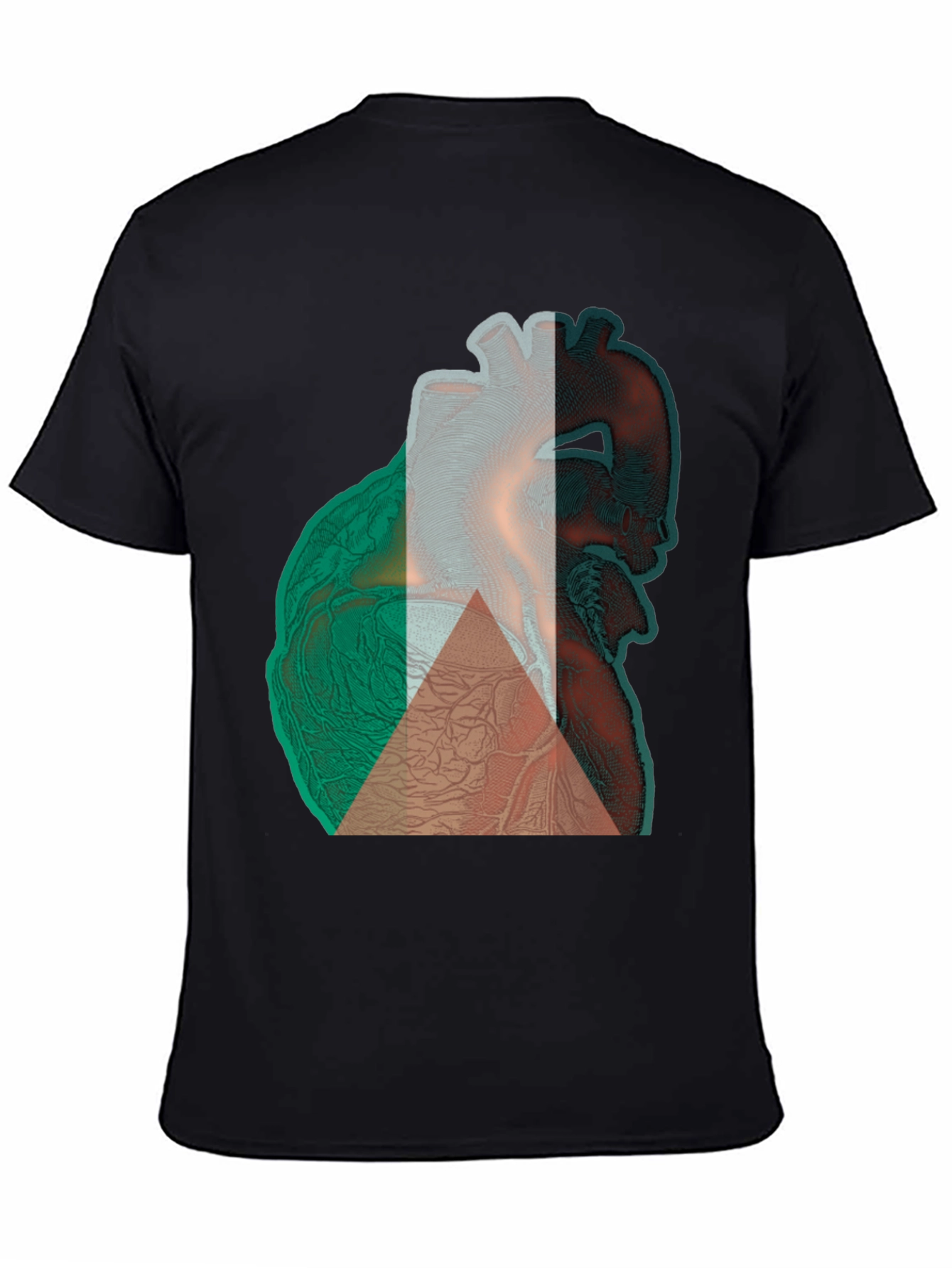 Anatomical Heart Tee - Black Cotton Graphic T-Shirt