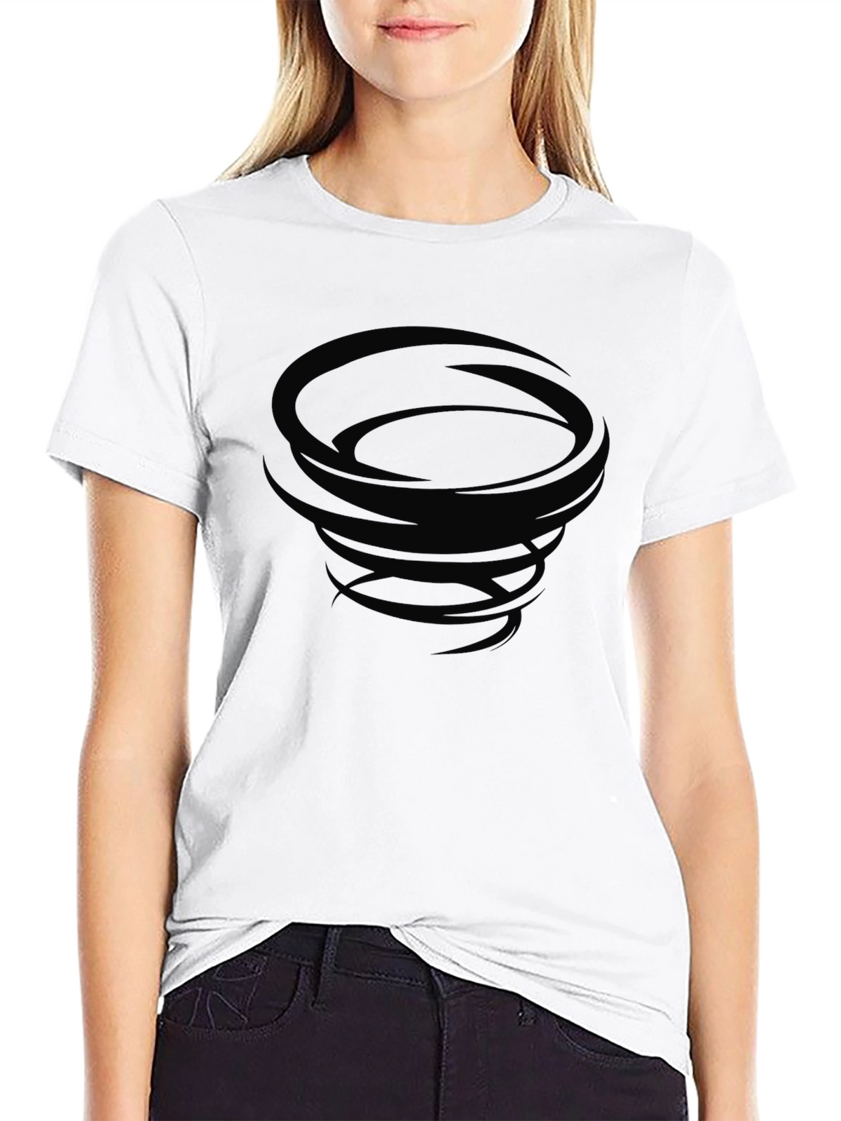Tornado Graphic Black Tee - Soft Cotton Casual Wear