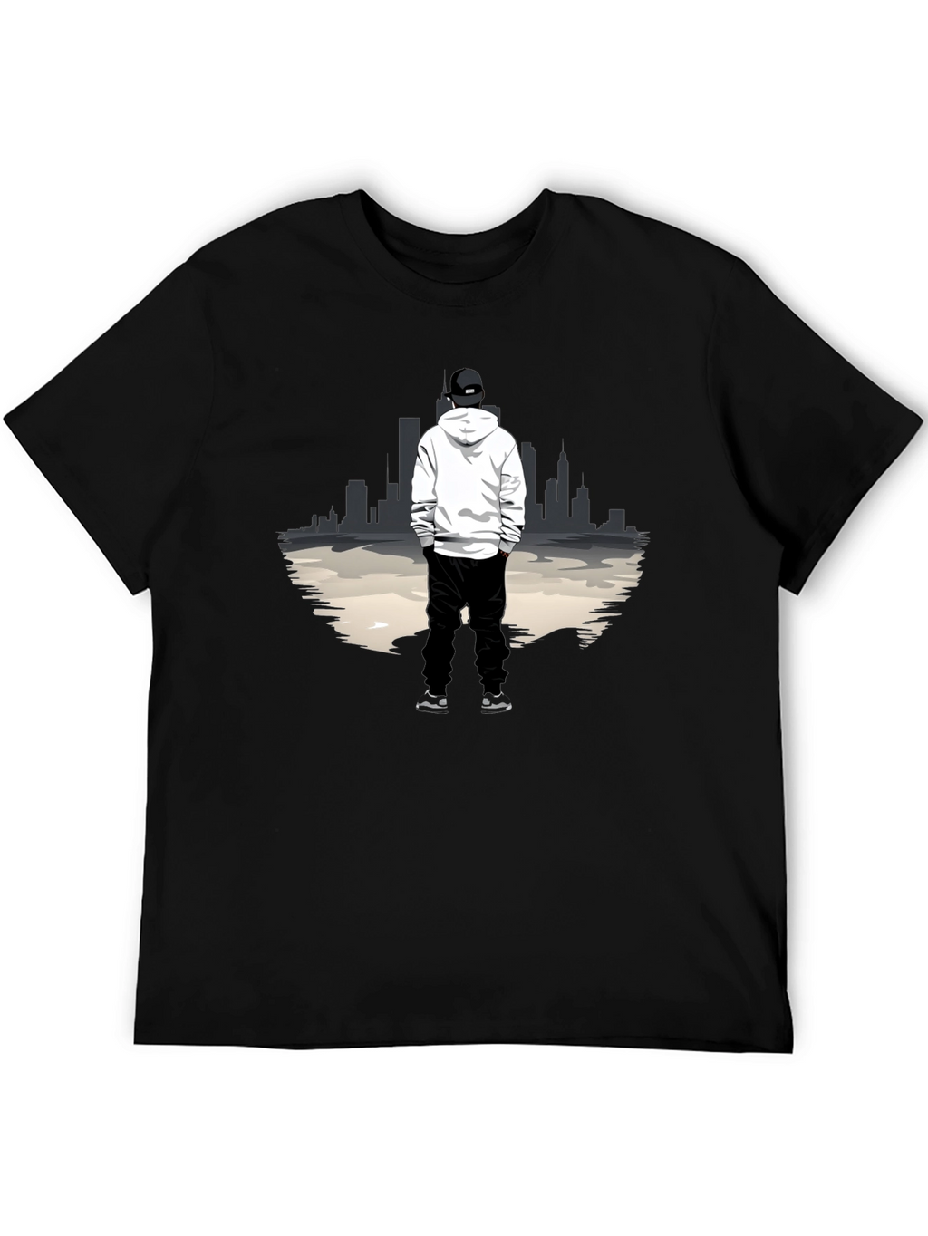 Urban Graphic Tee: Cityscape Silhouette