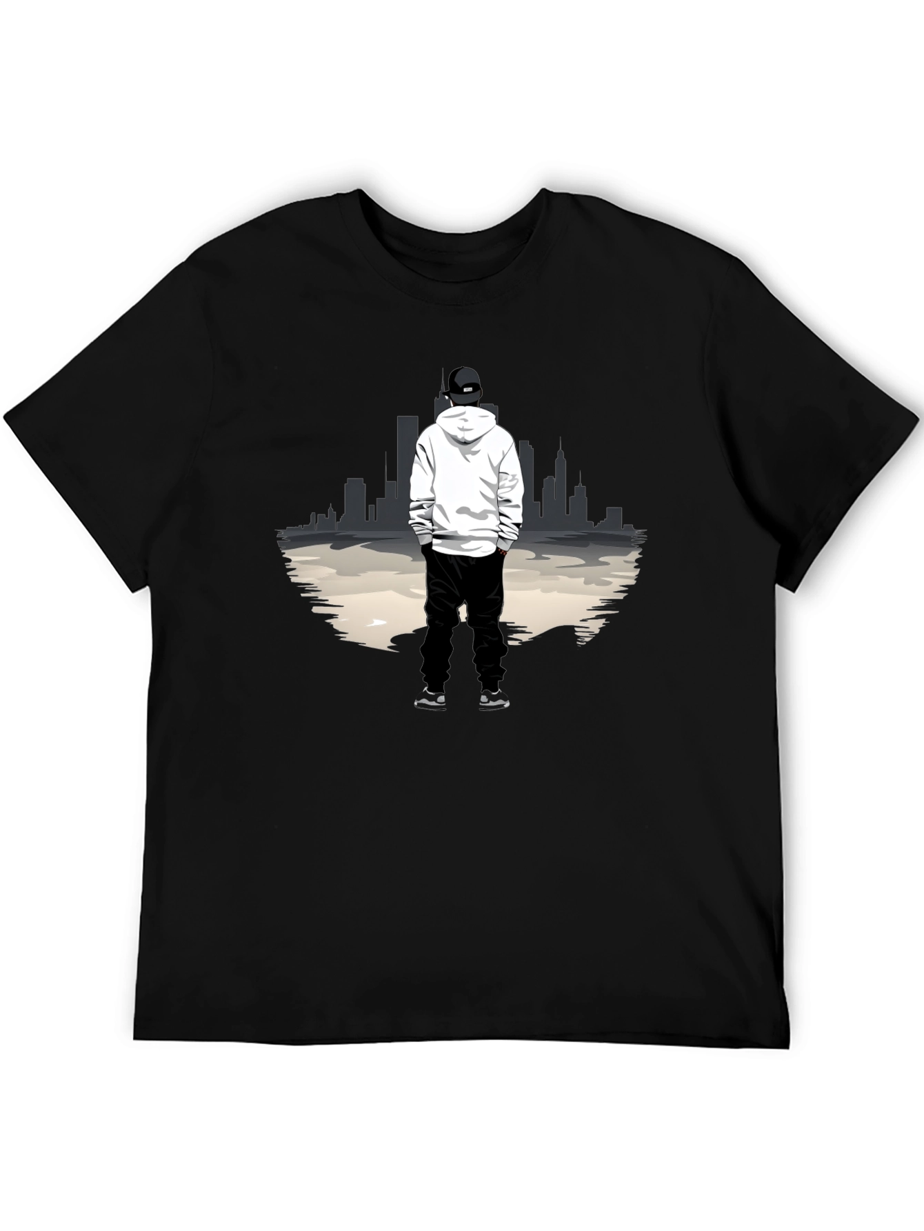 Urban Graphic Tee: Cityscape Silhouette
