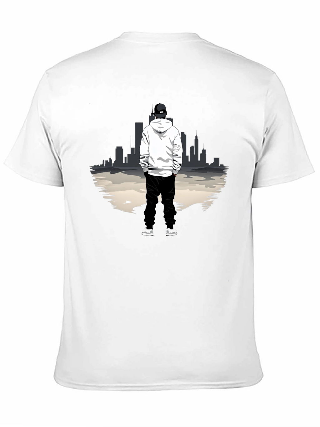 Urban Graphic Tee: Cityscape Silhouette