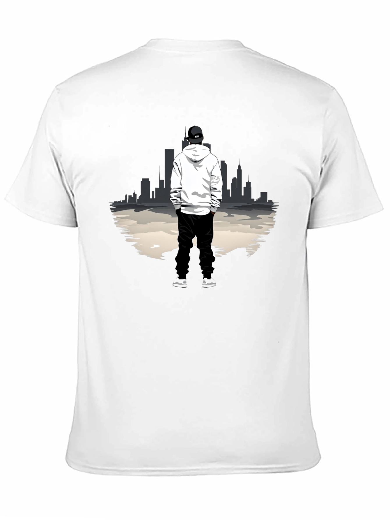 Urban Graphic Tee: Cityscape Silhouette