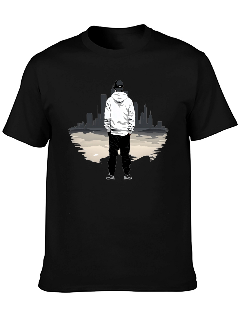 Urban Graphic Tee: Cityscape Silhouette